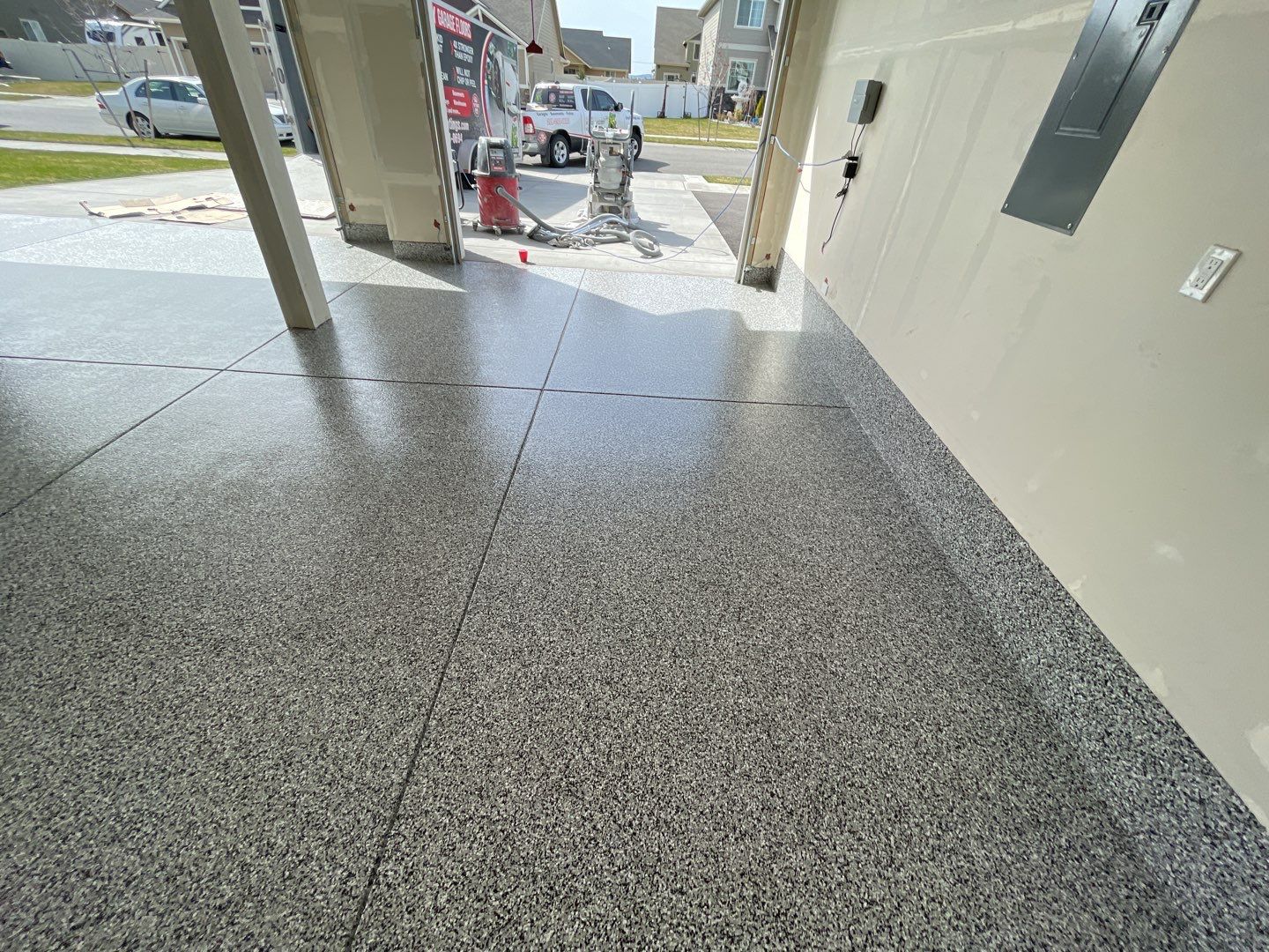 Garage Transformation using Domino by Croc Coatings, LLC