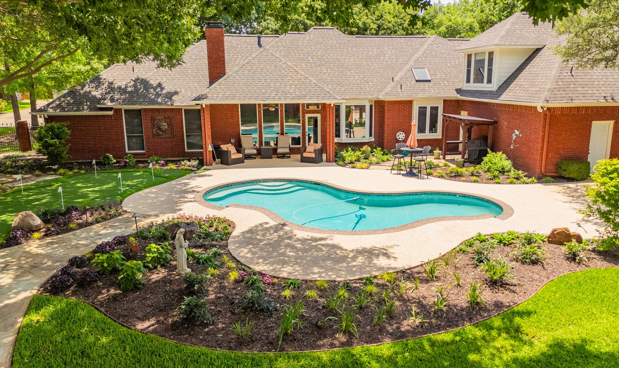 Disjointed to Defined Landscaping by Complete Exterior Solutions