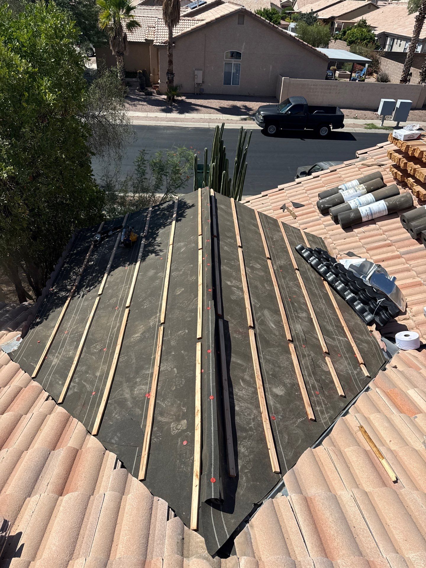 Concrete Tile Roof Repair and Underlayment Replacement in Marana by West Coast Roofing AZ
