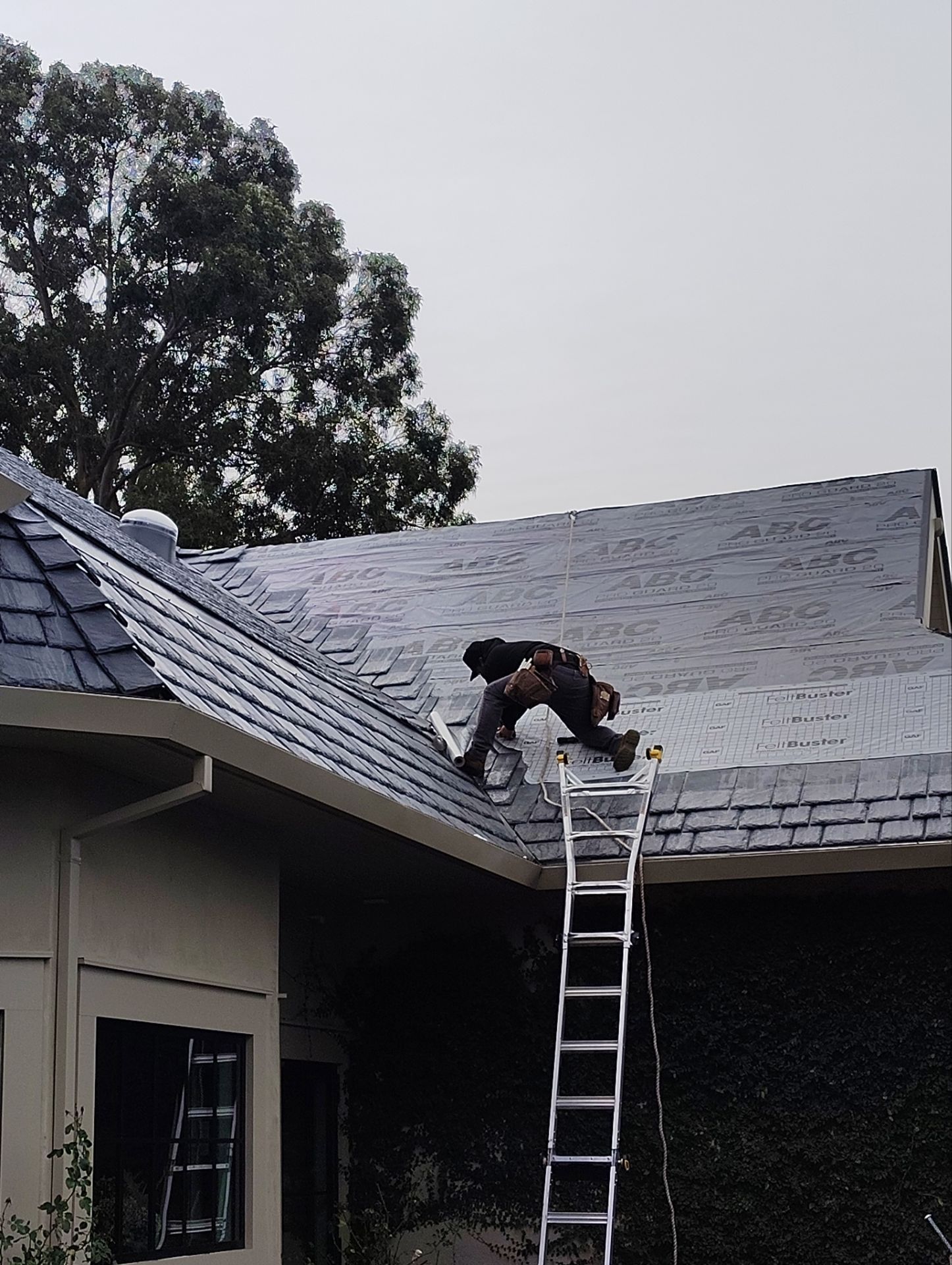 Residential Roofing Installation using Slate by Acker Roofing