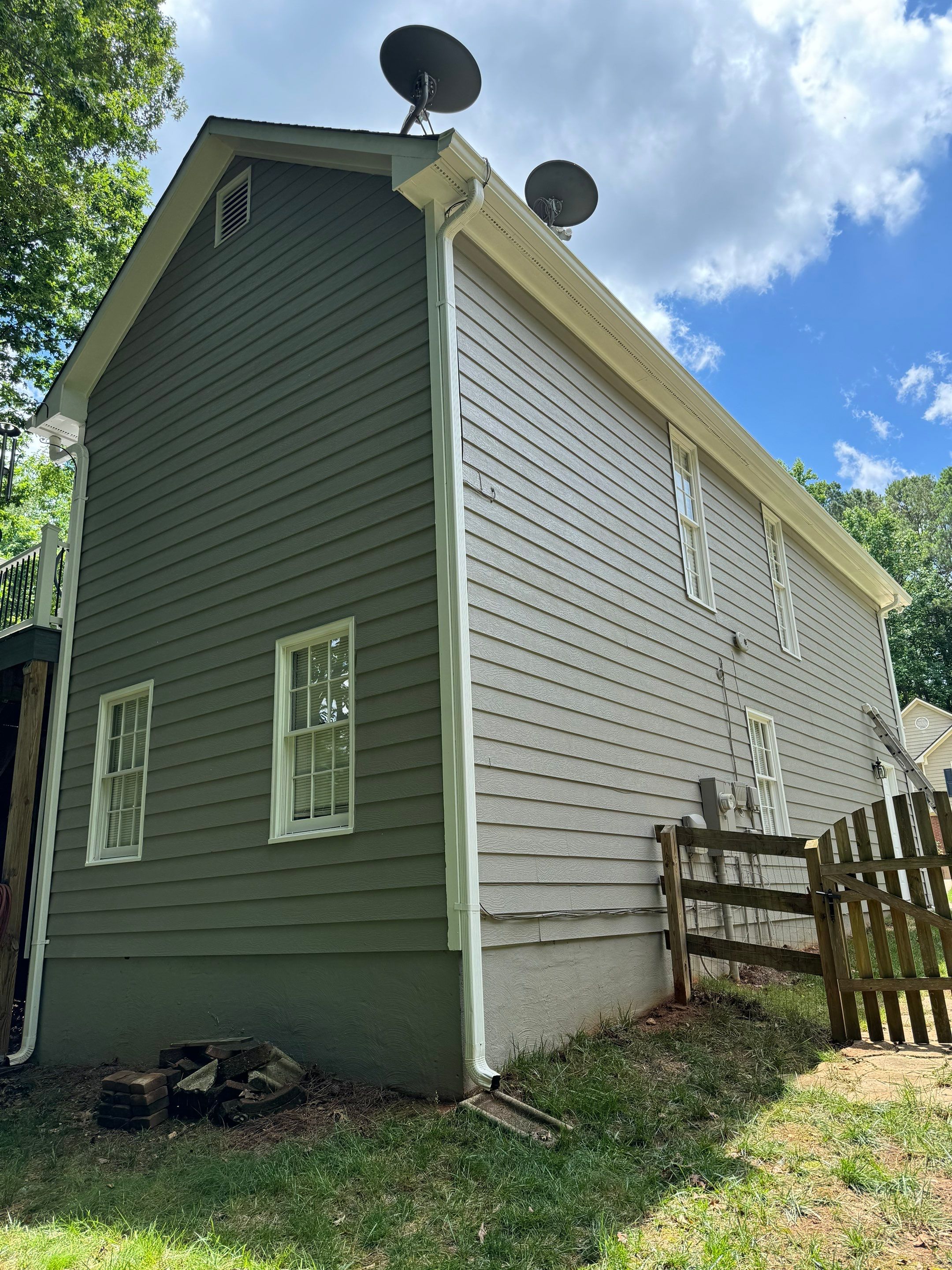 Exterior Painting and Chimney Siding Refresh in Woodstock, Georgia by Swift Home Renovations