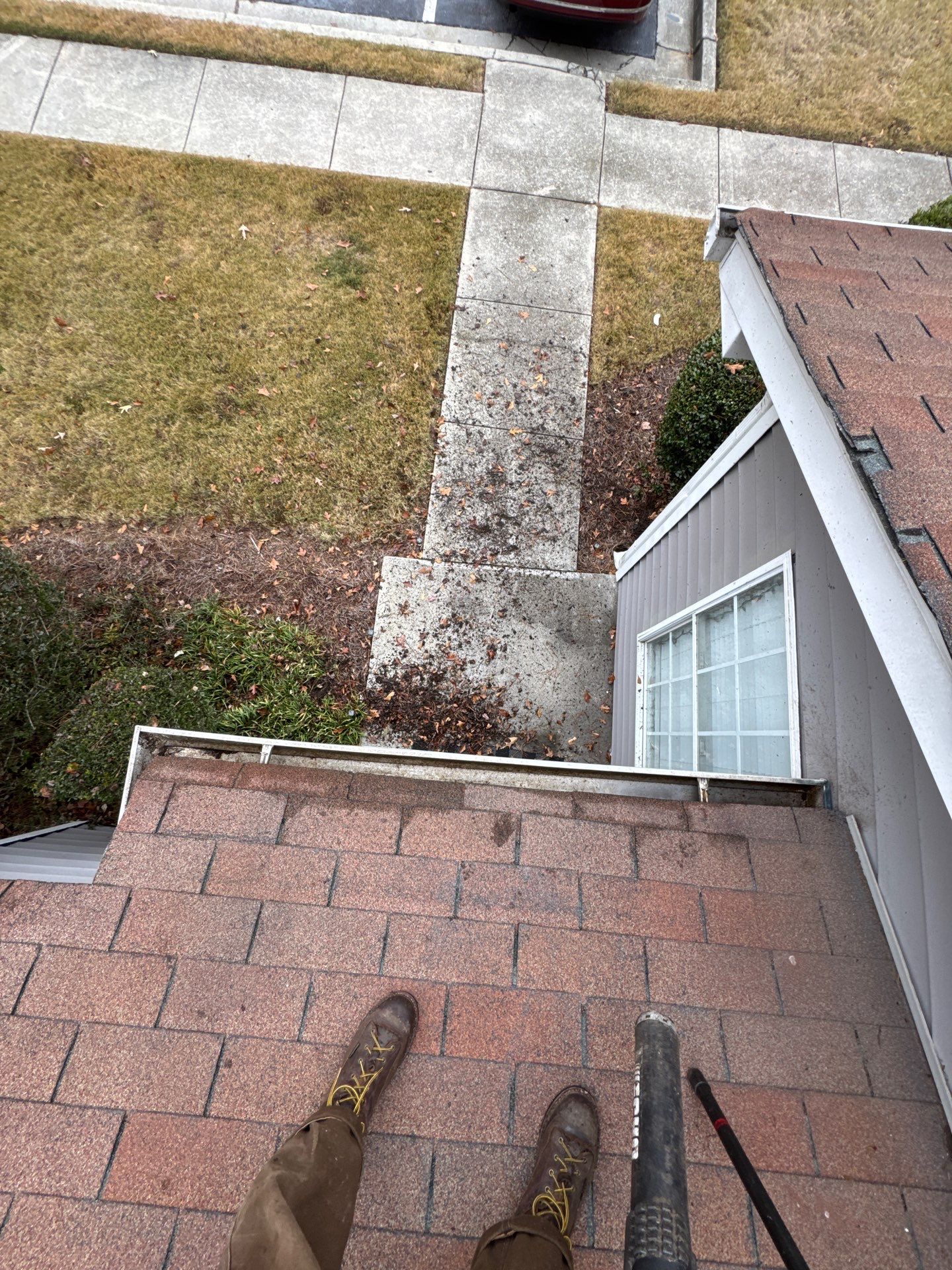 Commercial gutter cleaning Covington & Newton County, GA after photo with clean gutters
