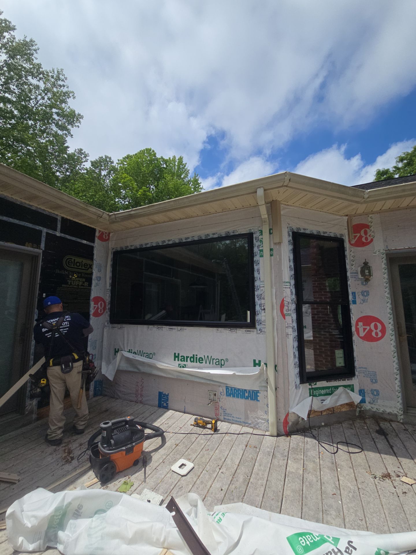 Window replacement with minor carpentry and siding/gutter replacement. by Window Depot of Annapolis