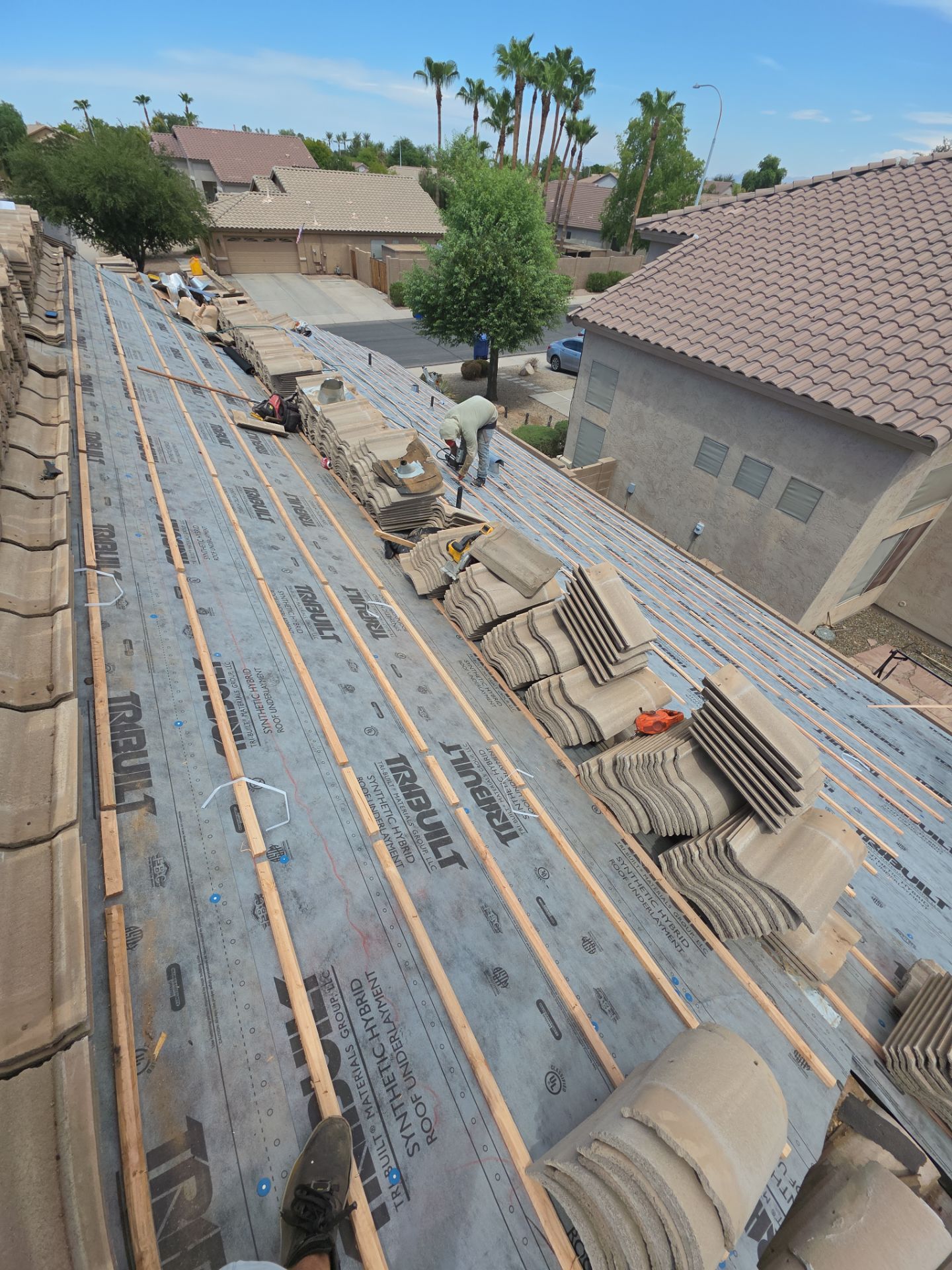 New tile reset for this beautiful home in Chandler by Weather-Tite Roofing