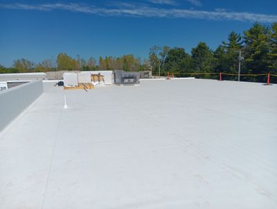 Commercial Roofing Installation using 60 mil GAF TPO