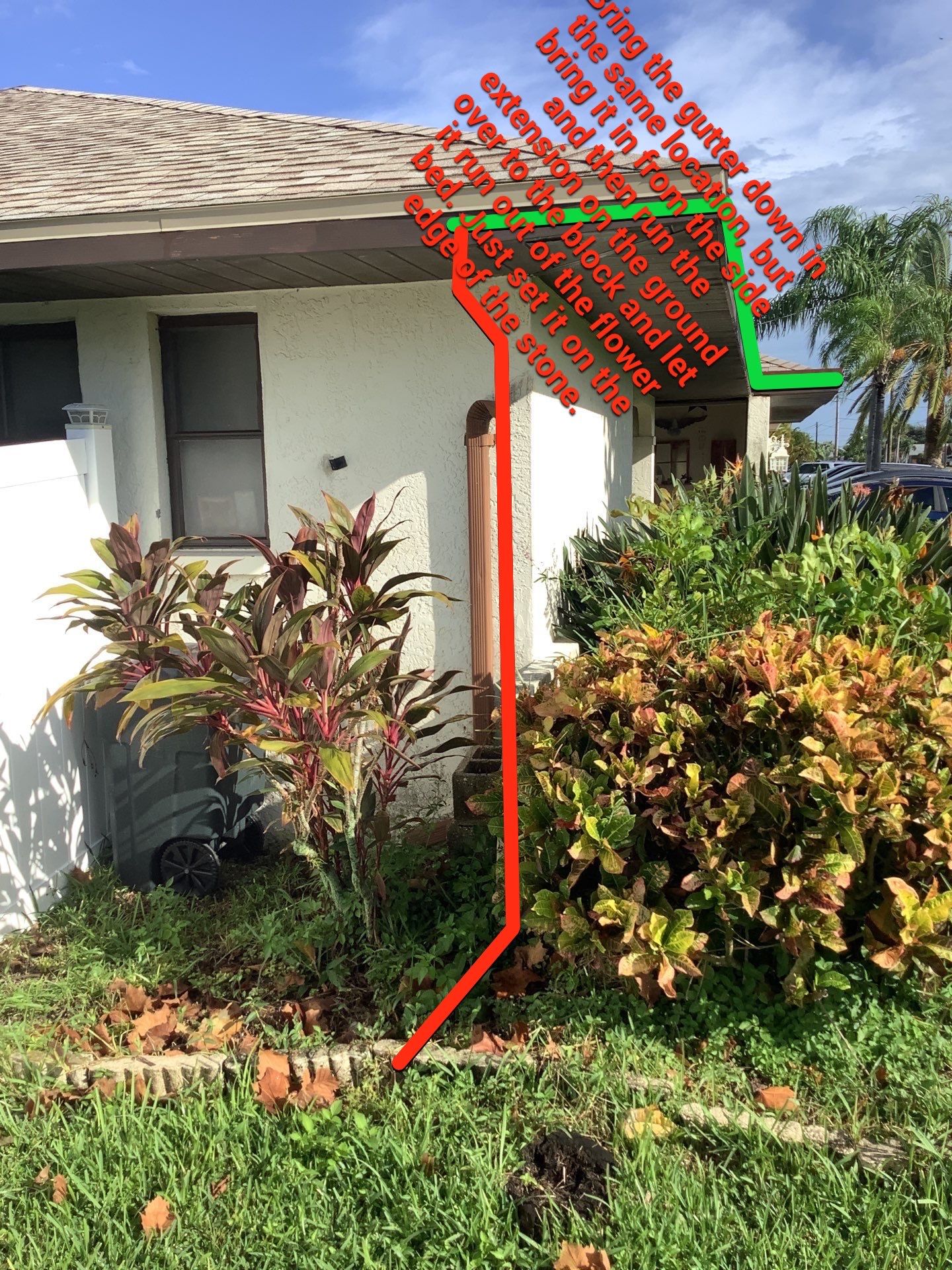 Brown Gutters in Cape Coral FL by Gutter Professors