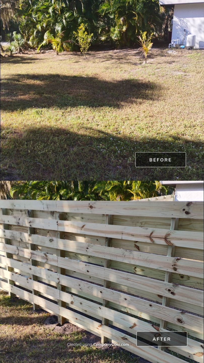 Horizontal Shadowbox Fence in Port Charlotte by True Fence LLC