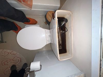 Fixing old plumbing by replacing with two new toilets