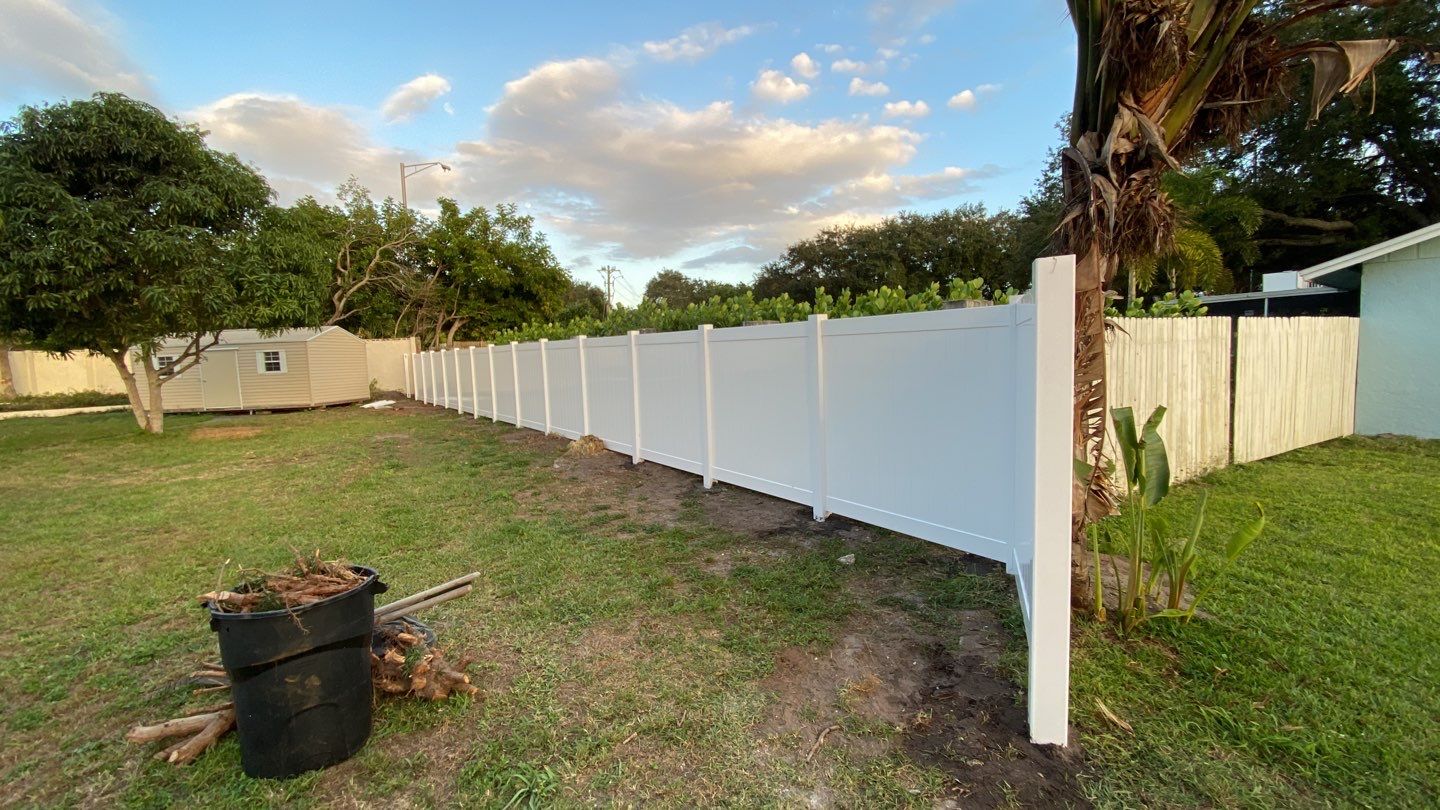 Sarasota, FL White Vinyl Privacy Fence by Asap fence and gates, LLC