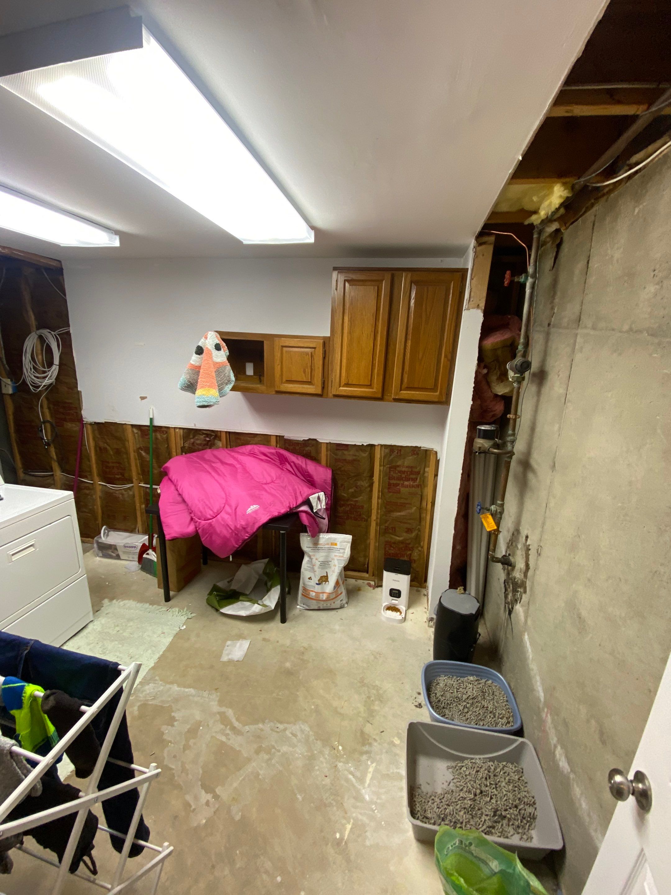 Laundry Room Redmodel using Lifeproof Luxury Vinyl Plank Flooring by The Smet Companies, LLC