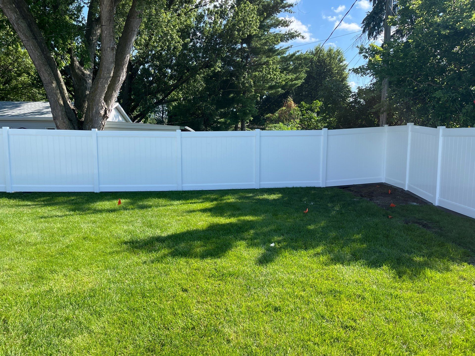 White Vinyl Privacy and Picket Fence Installation in Waterloo by Perfect Picket Fence and Stain