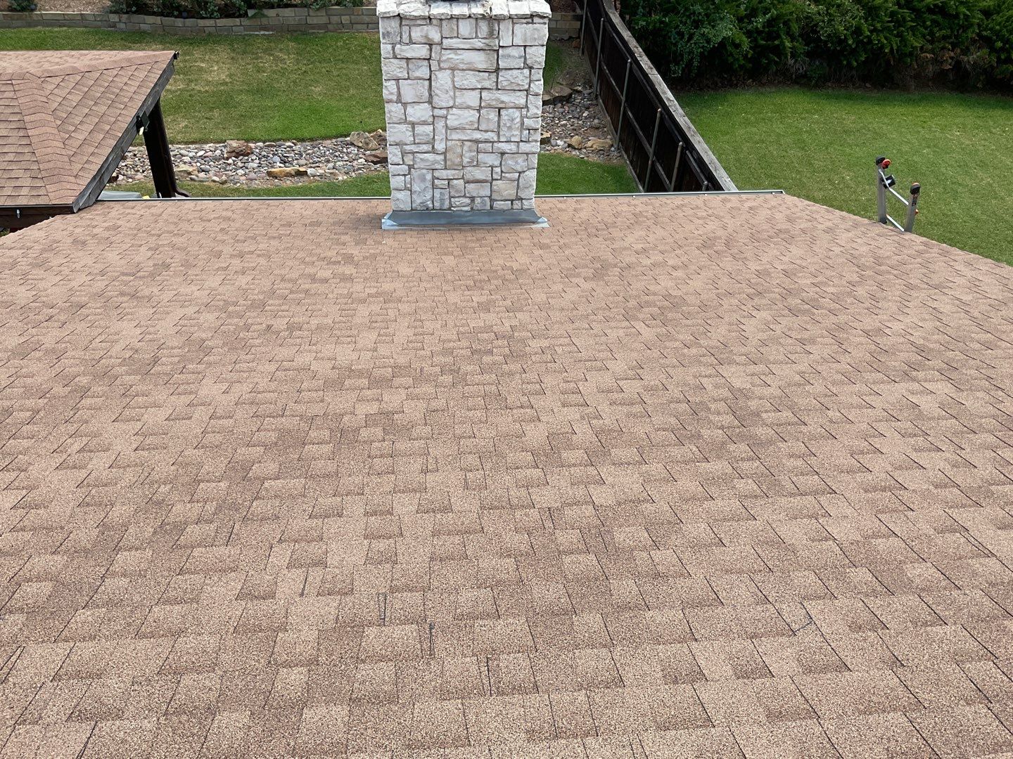 Leak Repair over Master Bedroom and Bathroom by Tex-Line Roofing