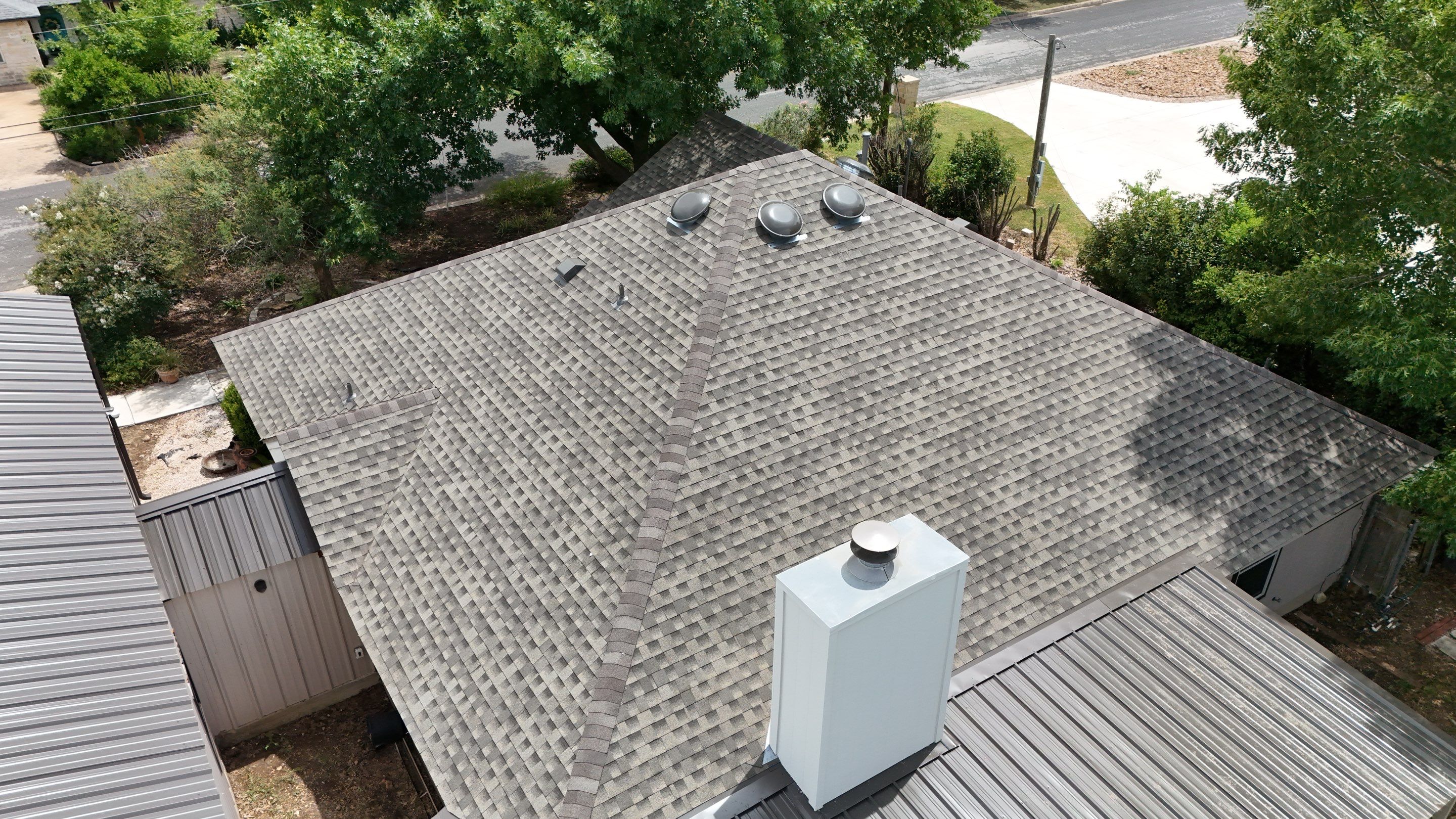 Residential Roof Replacement using GAF - HDZ - Weathered Wood by Action Exteriors Austin
