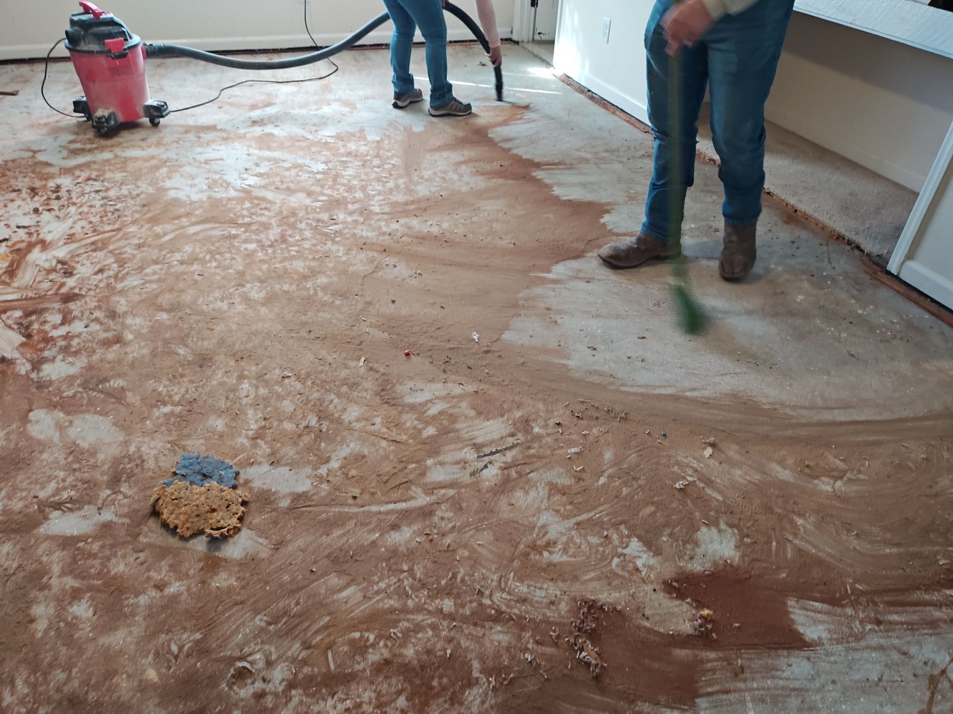 Interior Renovation Featuring Stone Fireplace and Subfloor Restoration in Valdosta by Trinity General Contracting Pros