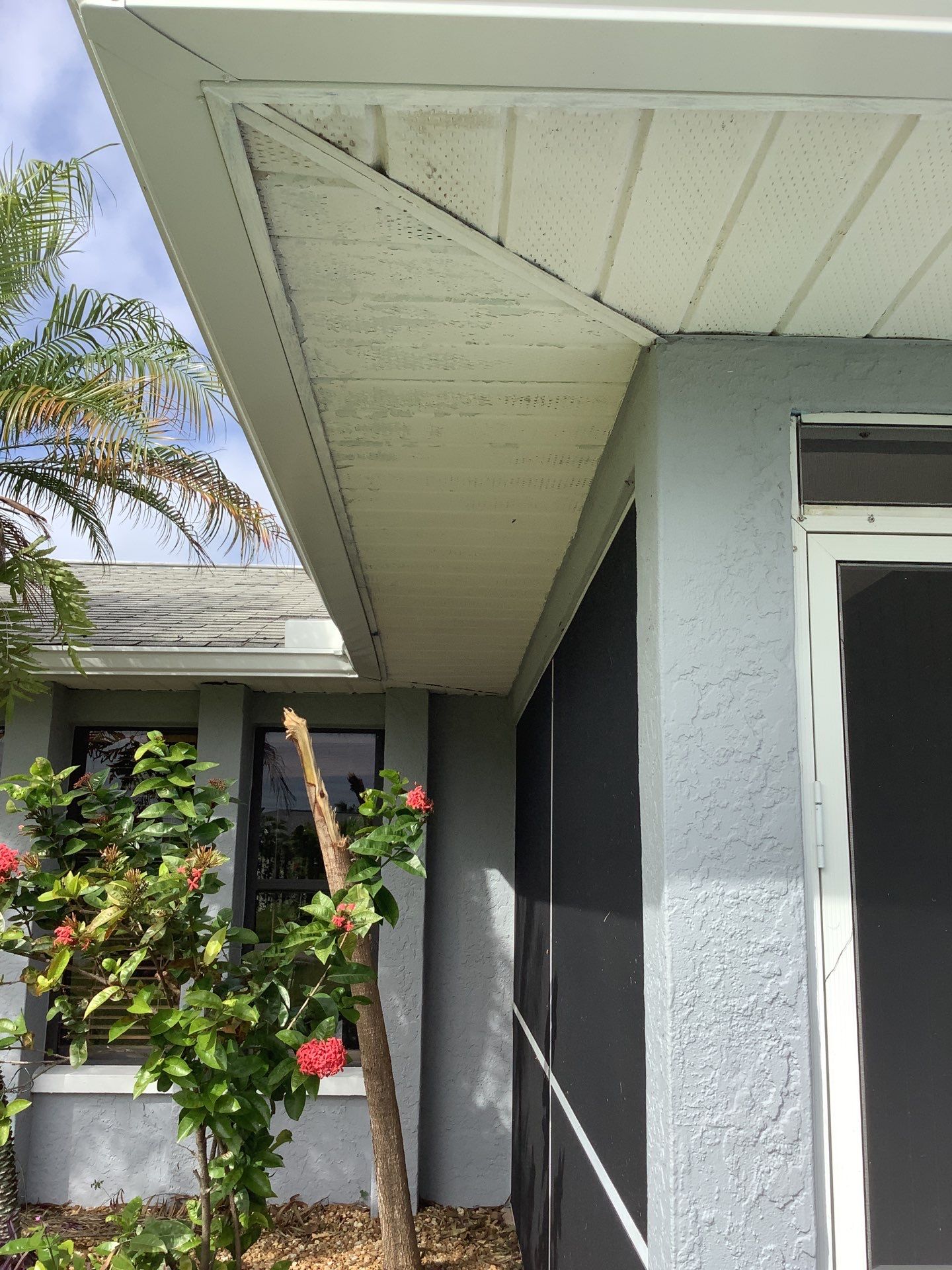 New Gutter System with Splash Guards in Cape Coral FL by Gutter Professors