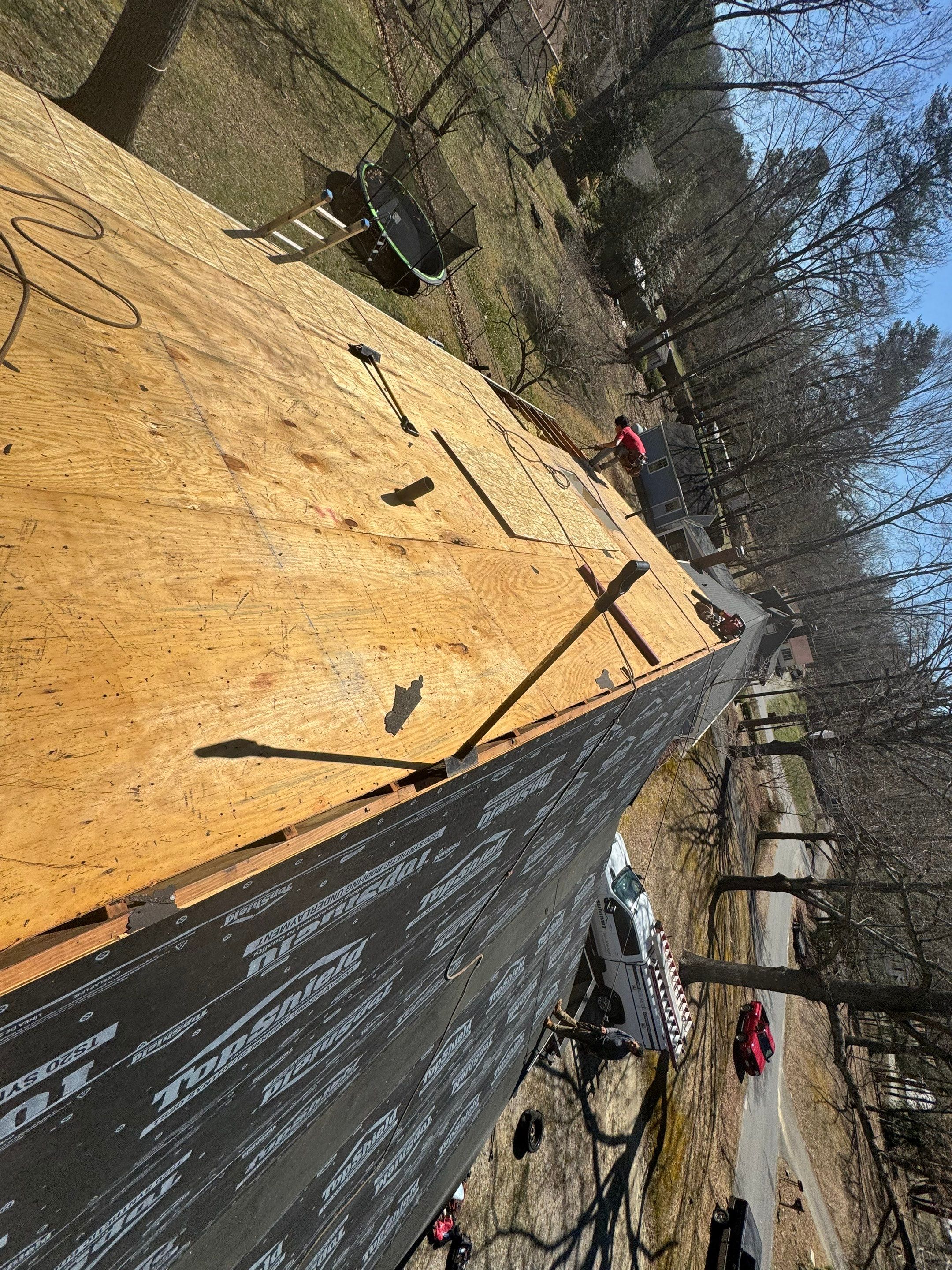 Complete Roof Replacement and Plywood Decking Repair in Quinton by Cade Construction