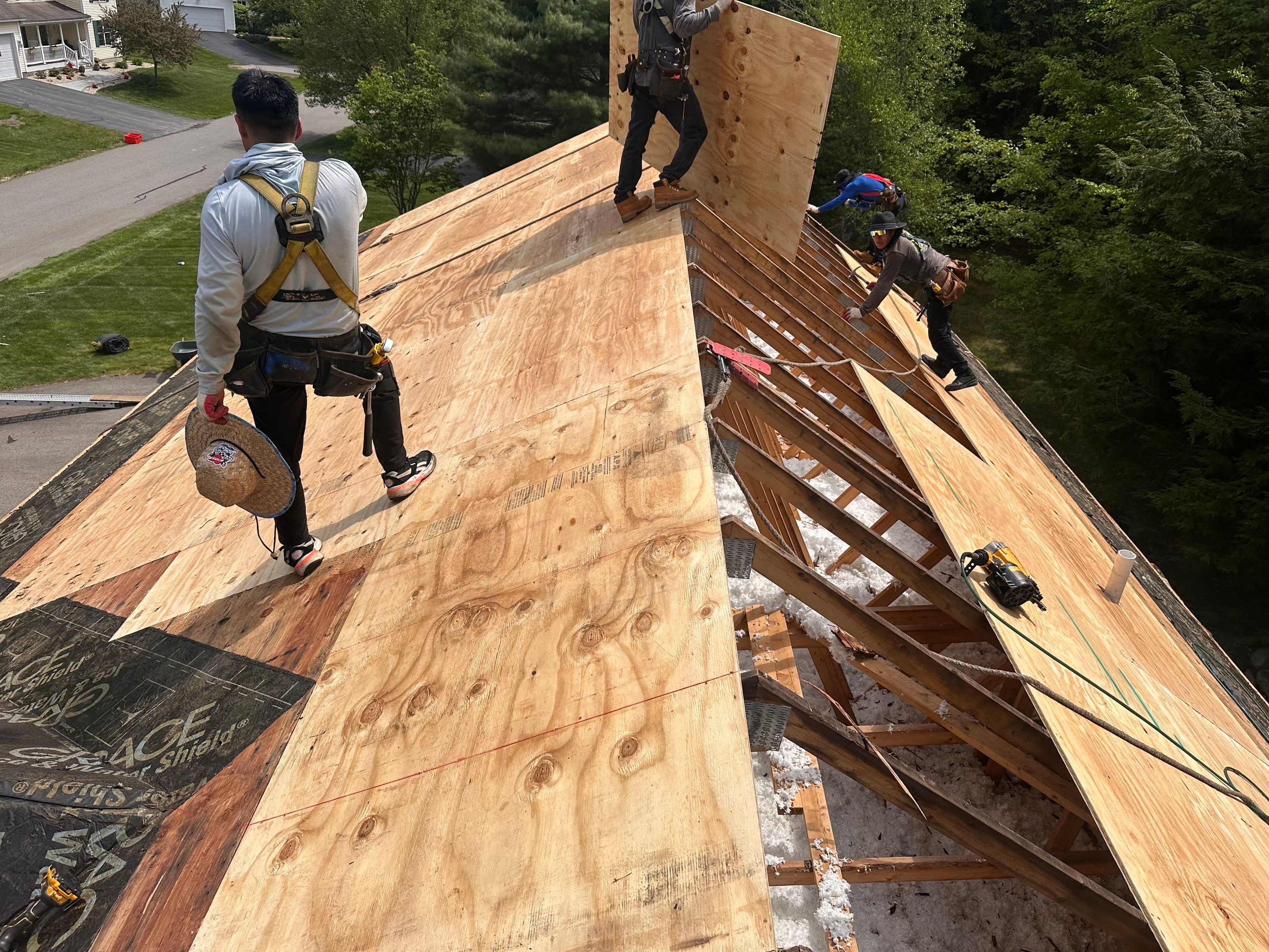Owens Corning Shingle Roof Replacement and Decking in Keene, NH by Tall pine roofing