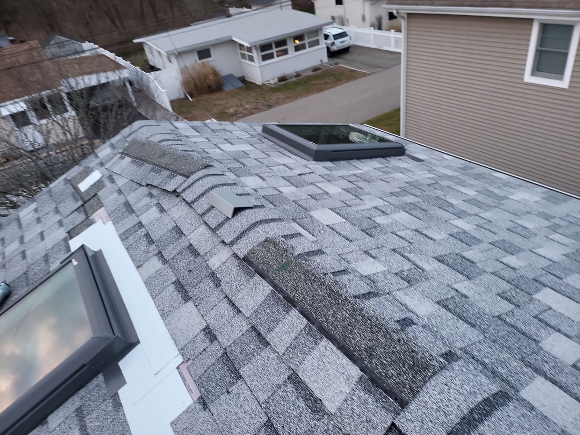 Residential Roofing Installation using Owens Corning TruDefinition Duration Sierra Gray by A Plus Exterior