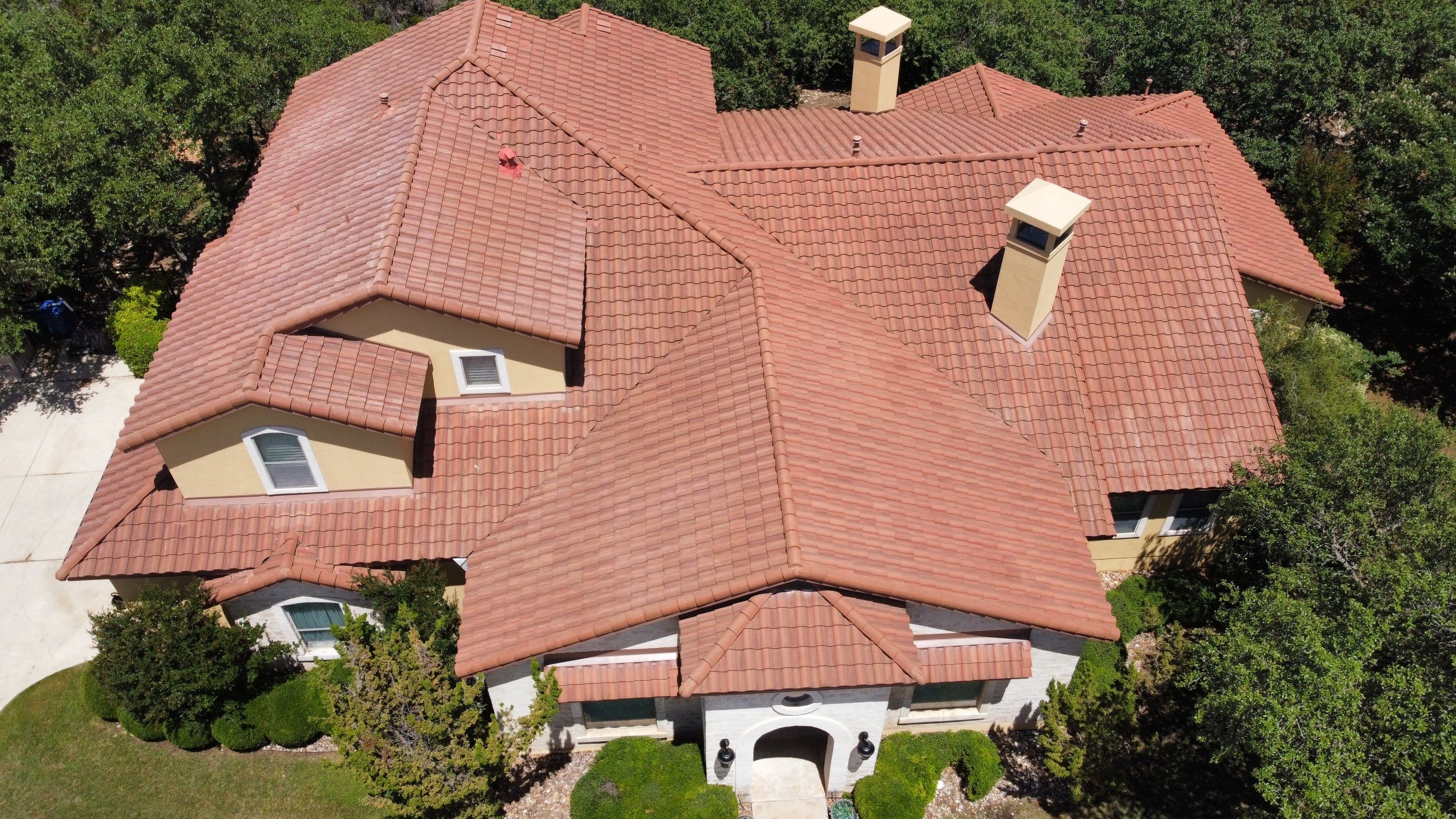 Tile Roof Wash Project in San Antonio by Bright Choice