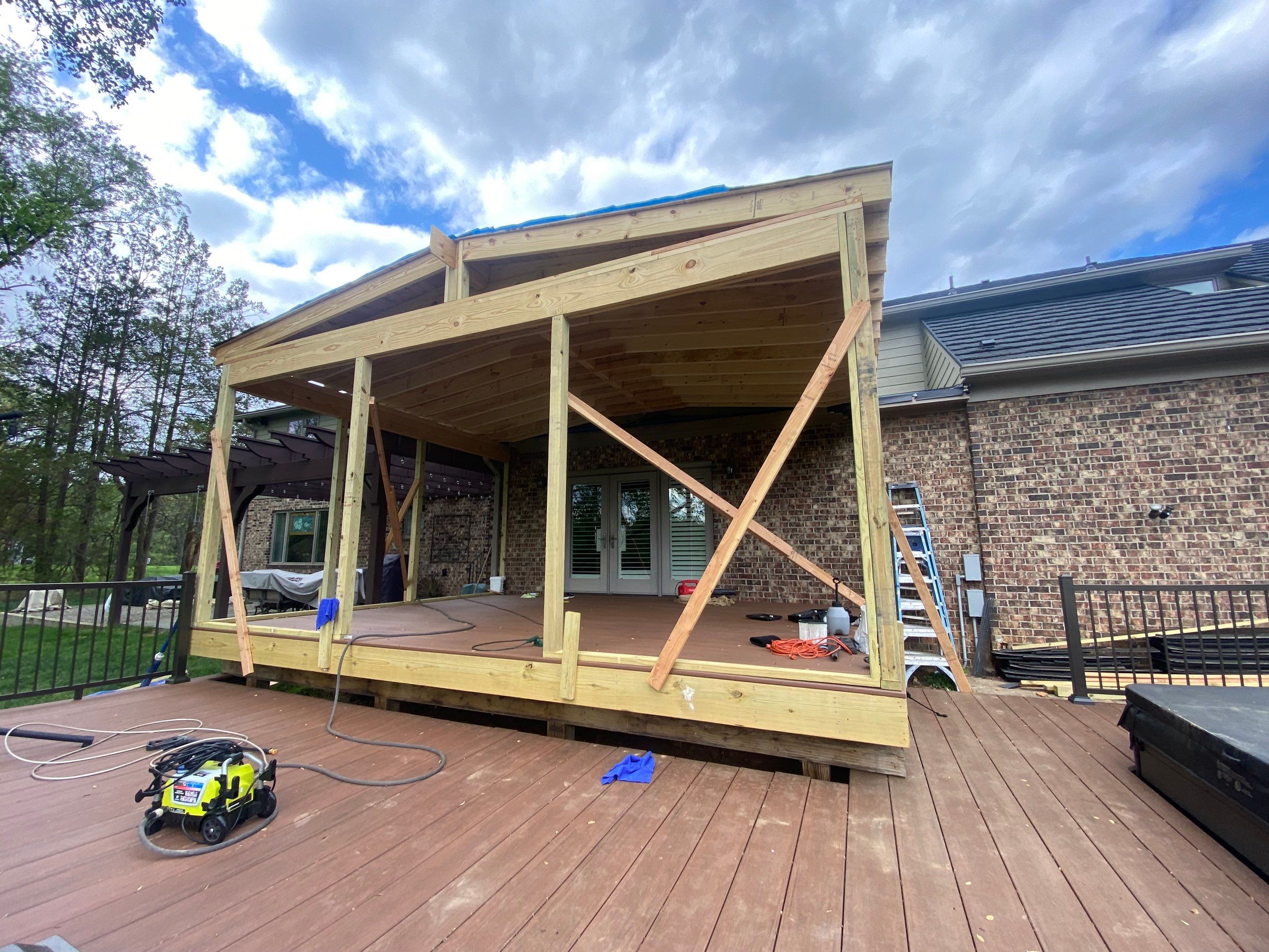 Deck/Screen porch Transformation using Timbertech by The Smet Companies, LLC