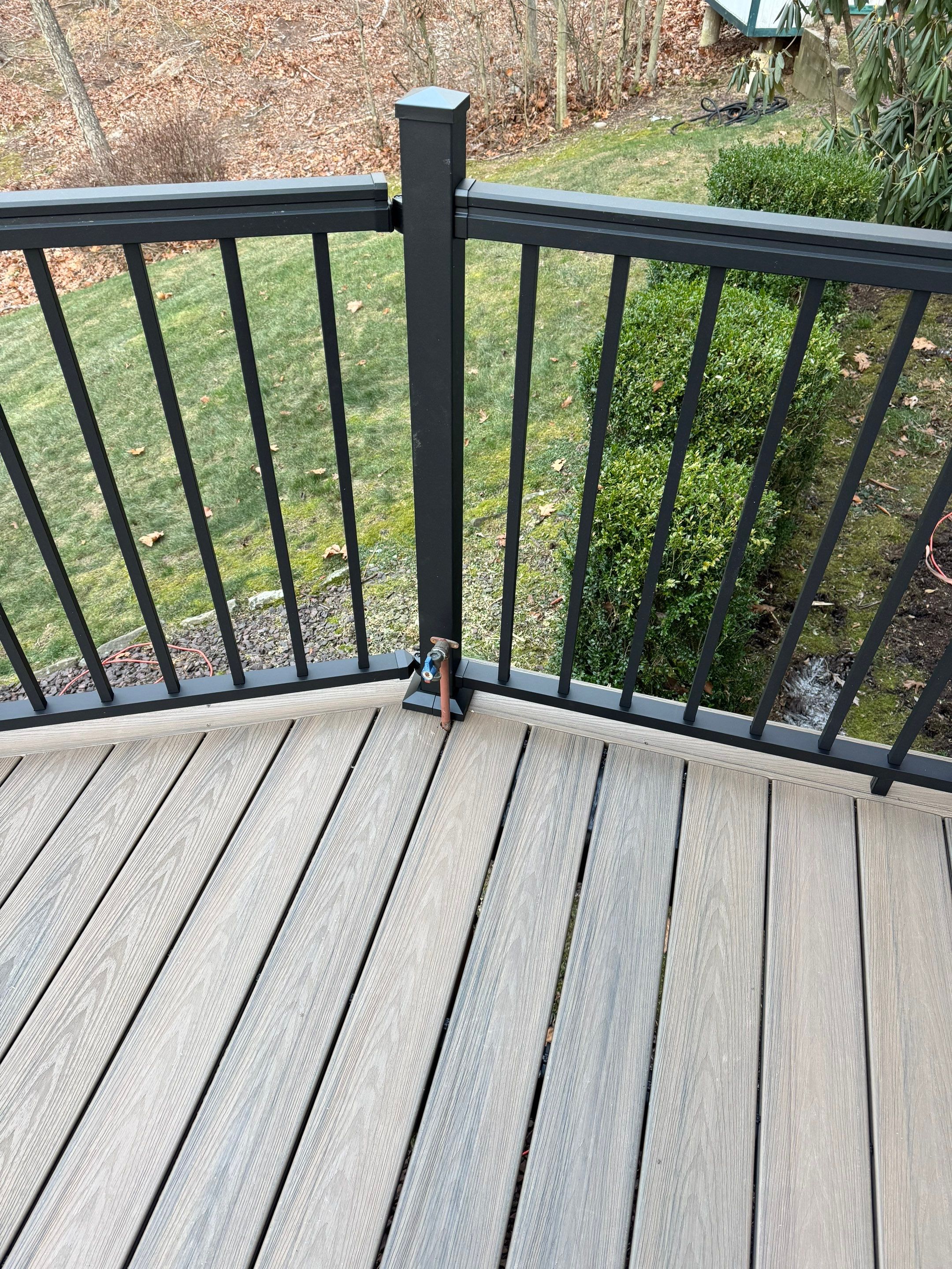 New Deck using Deckorators  decking and vinyl railings by deck guardian
