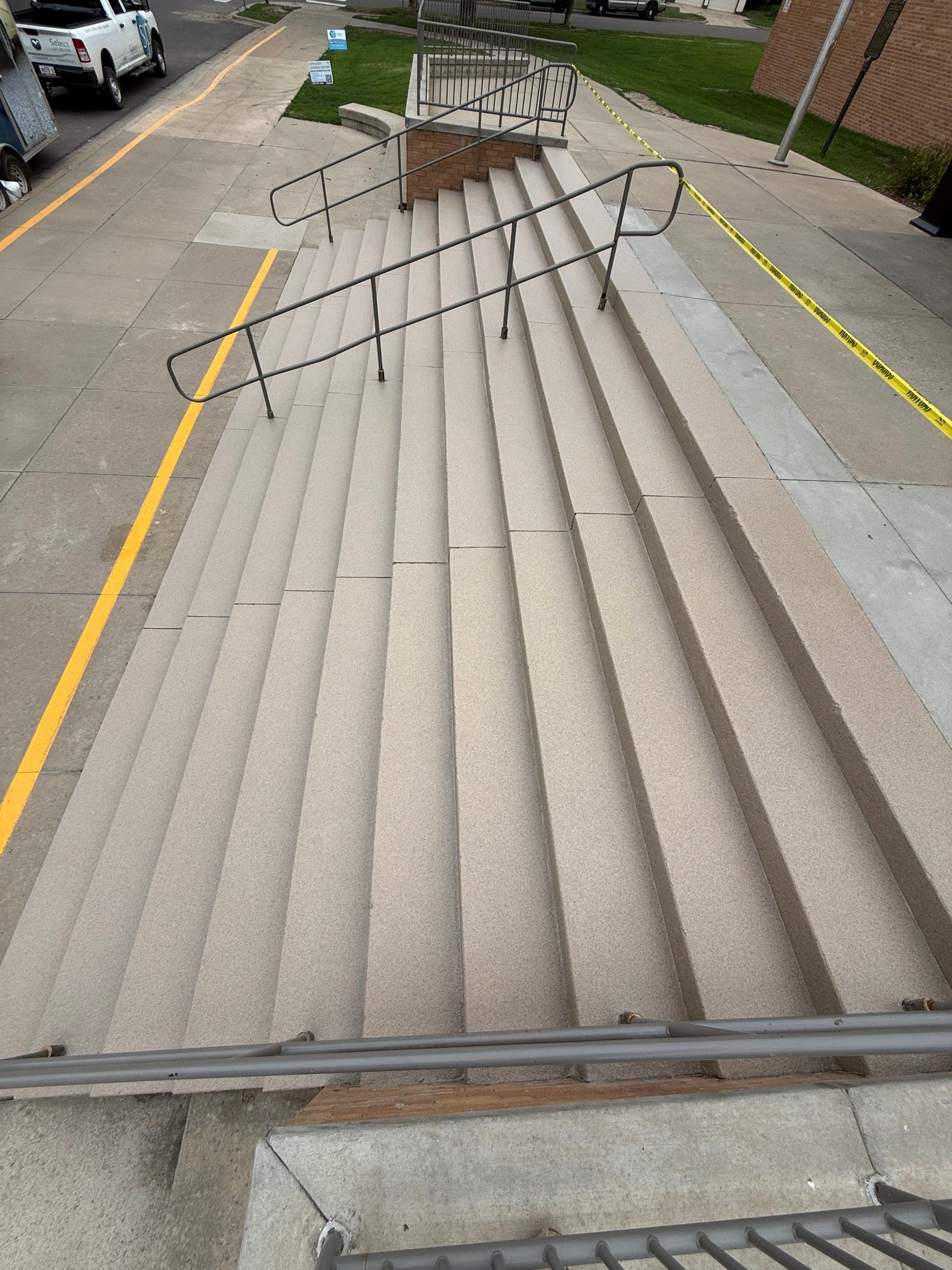 Concrete Stair Repair and Protective Coating in Sioux Falls by Select Painting, Coatings & Garage Cabinets