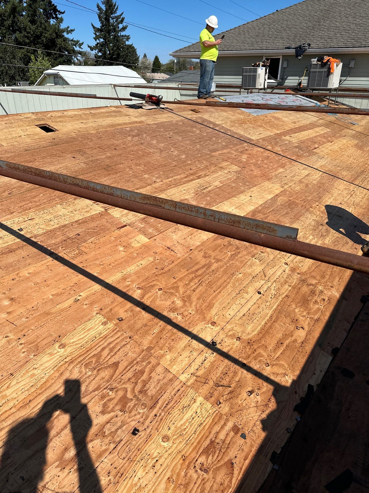 Commercial Roofing Installation using IKO Dynasty & GAF 60Mil TPO by Orezona Building & Roofing Company, Inc.