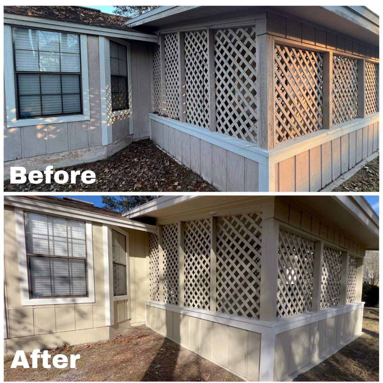 Exterior Wood Repair and Painting in Mandarin Jacksonville FL 32257 by A New Leaf Painting, LLC