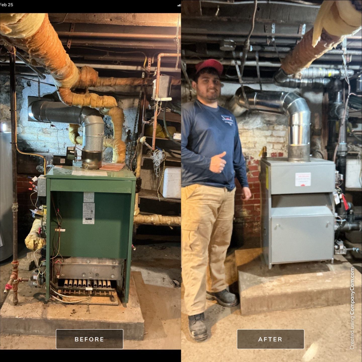 Steam Boiler Install In Strasburg by Elemental Heating and air conditioning LLC