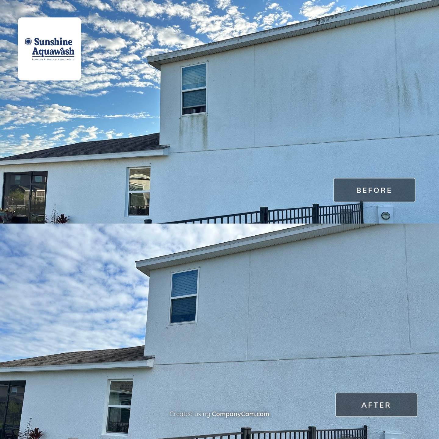 2-Story House Wash & Paver Driveway Cleaning in Trevesta Community, Palmetto, FL | Sunshine AquaWash by Sunshine AquaWash