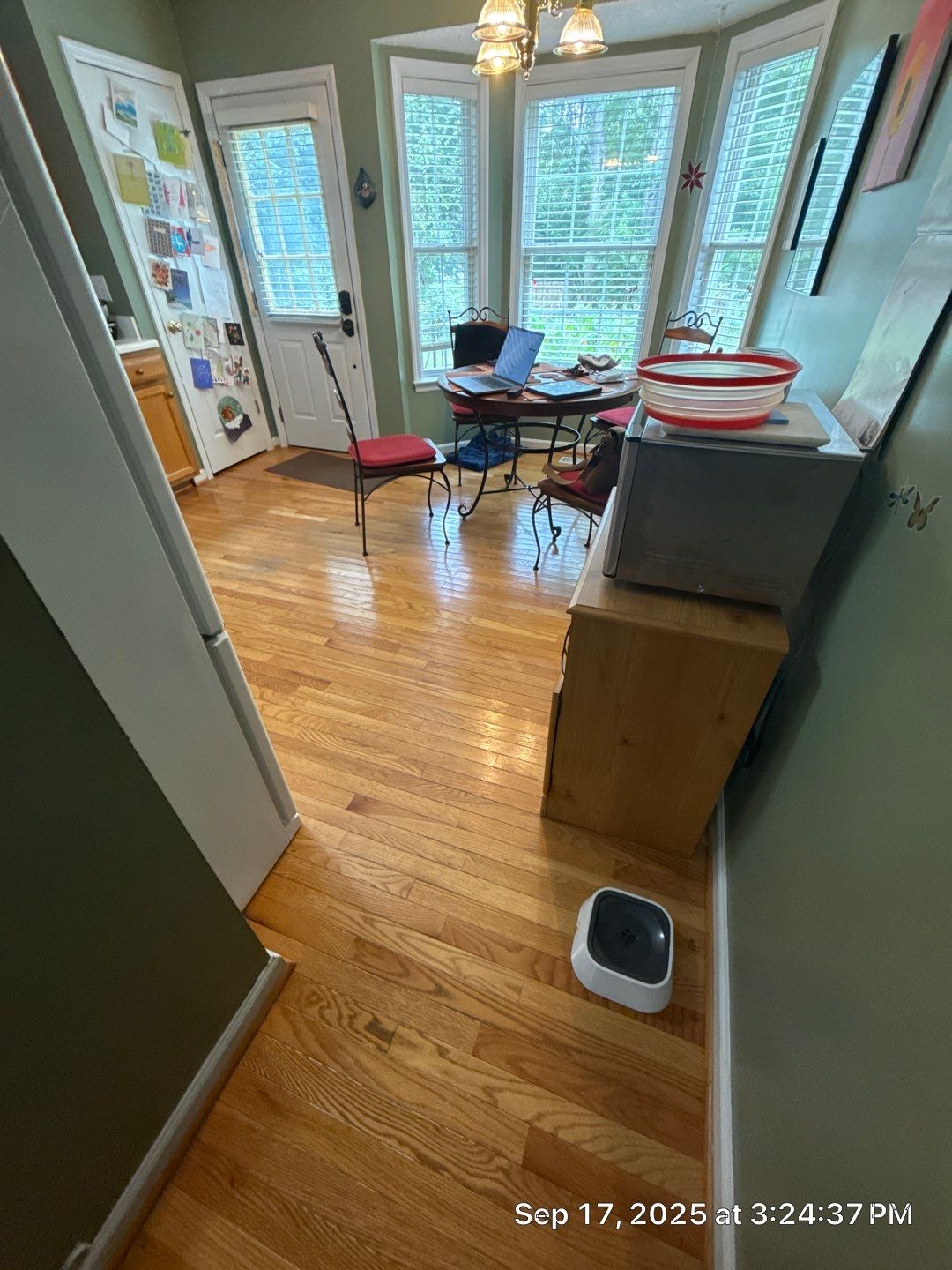 Refinishing an old Bruce prefinished hardwood floor by Accent Custom Floors