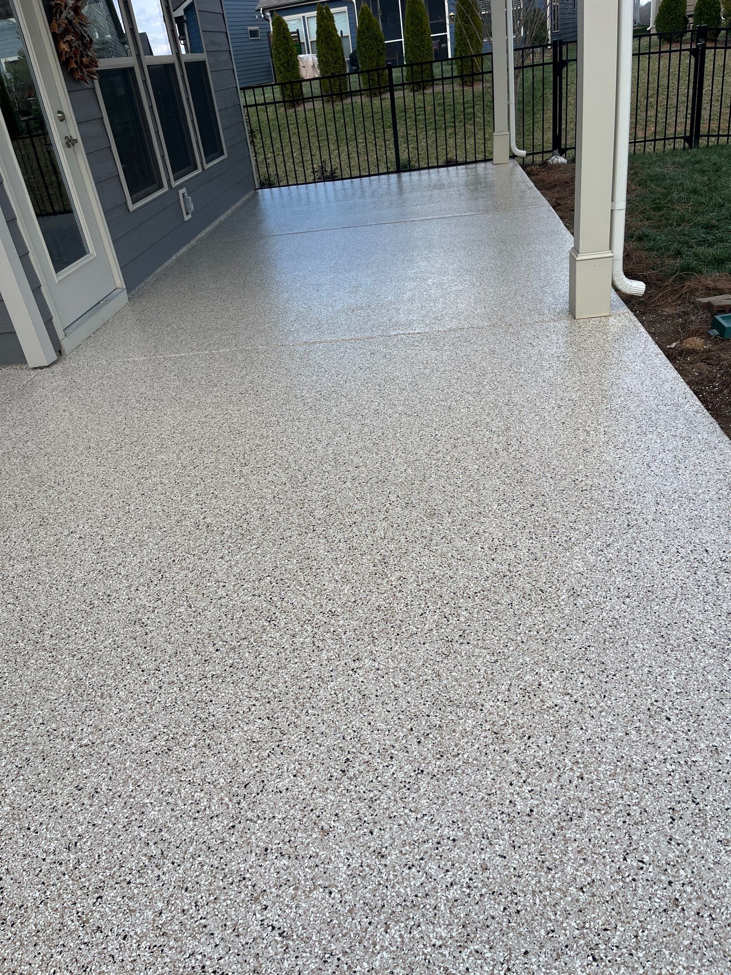 Patio Floor Coating using Shoreline by My Garage Floor Guys