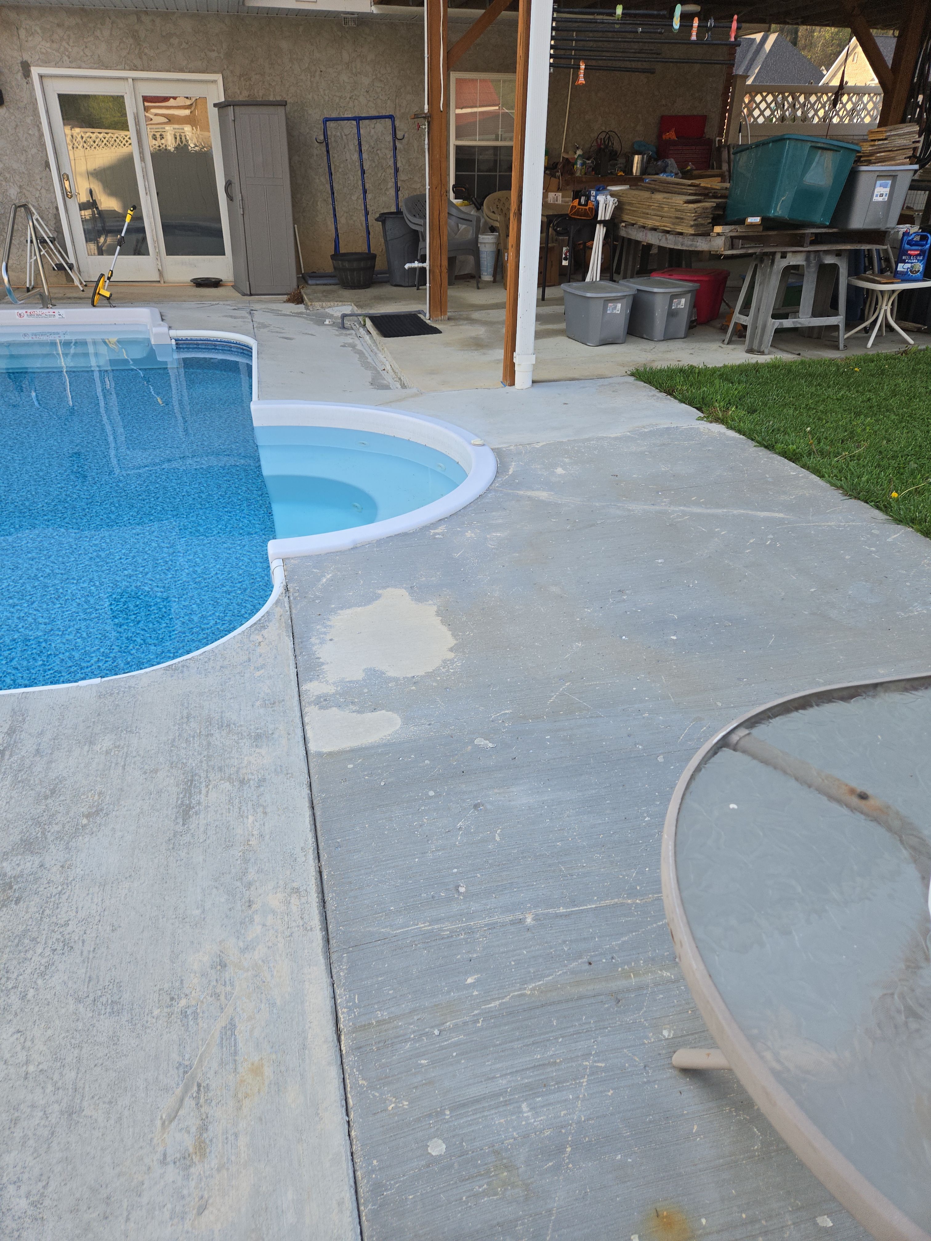 Pool Deck using Icicle by Elite Floor Solutions