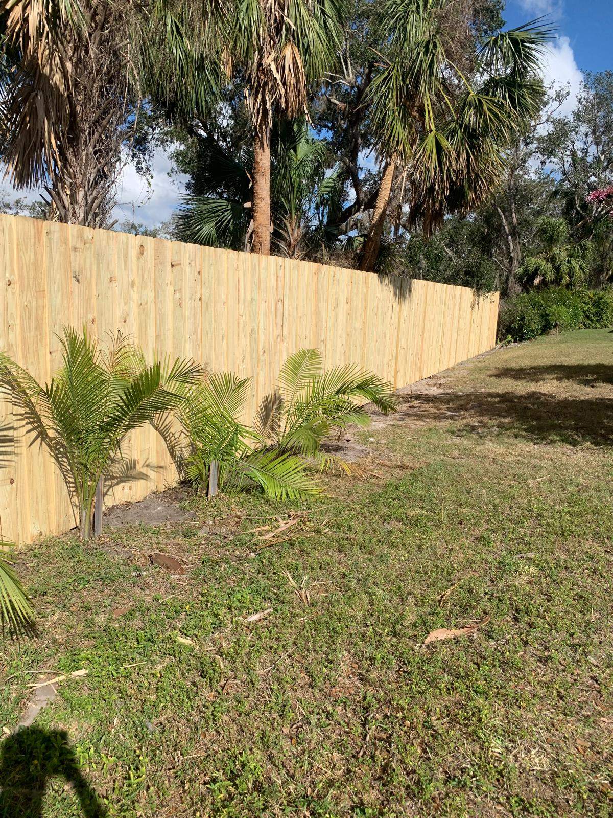 Pressure-Treated Wood Privacy Fence Installation in Sarasota by True Fence LLC