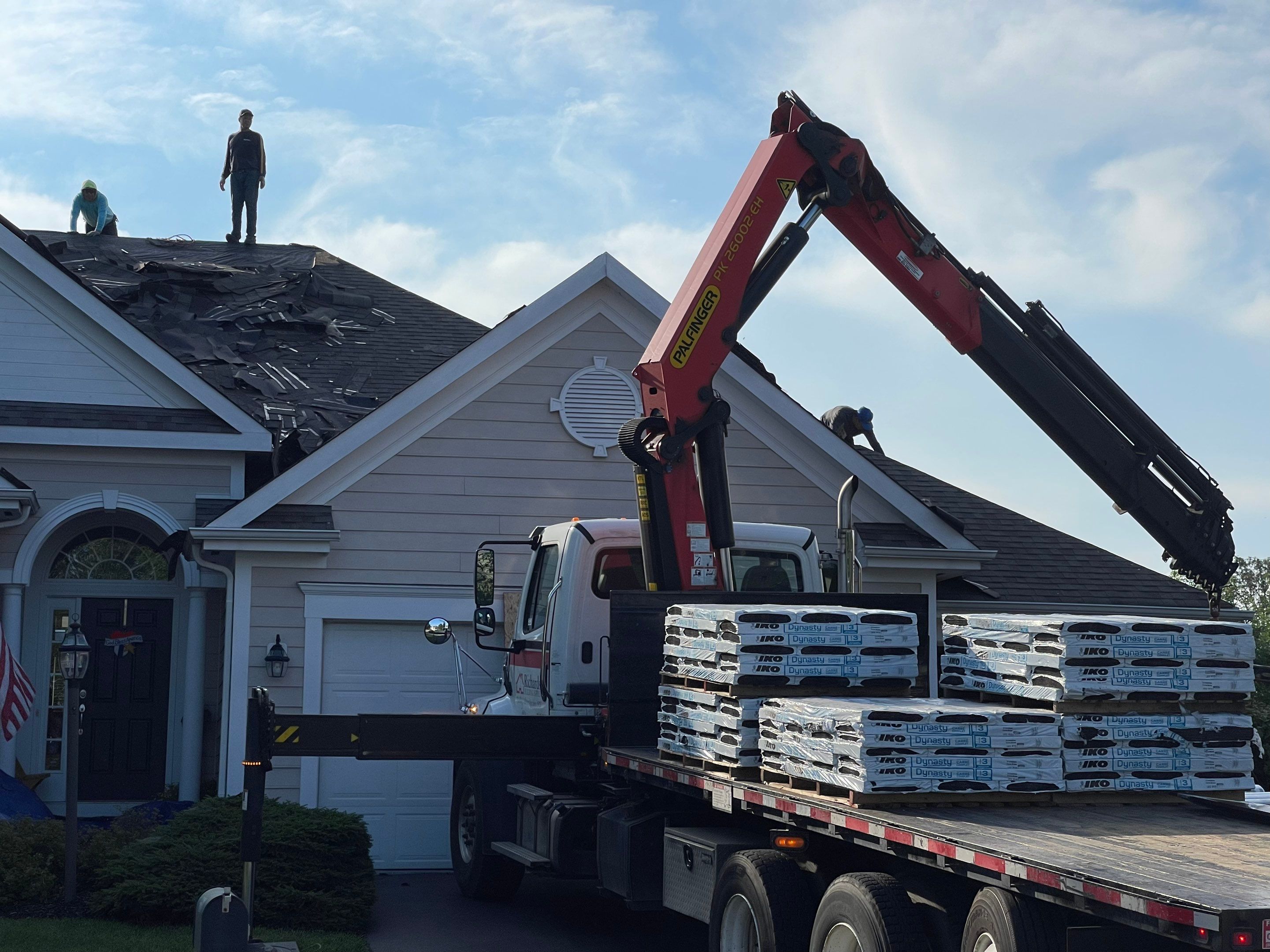 Residential Roofing Installation using IKO dimensional shingles by SOS Home Ohio 