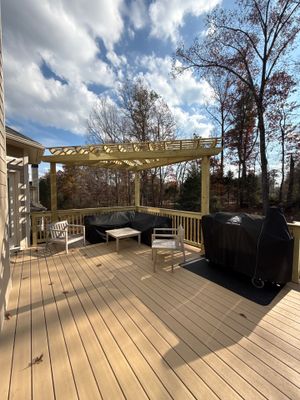 Multi-Level Deck Replacement With Custom Pergola In Woodstock