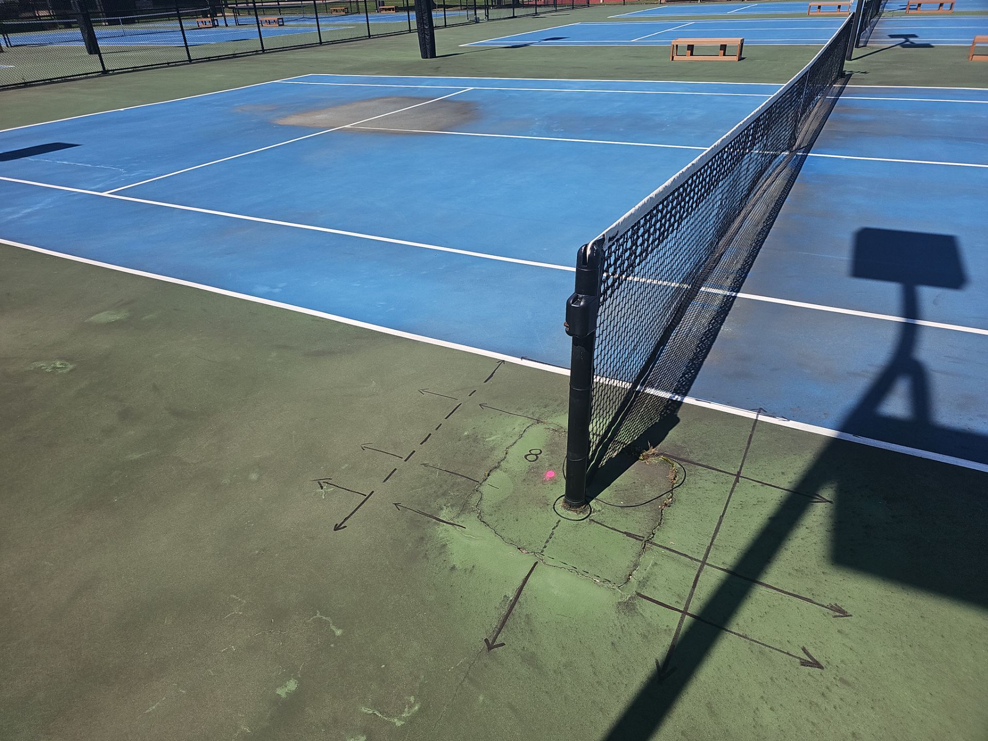 Concrete Assessment Project for Tennis Courts by Alsip Locating Service, LLC