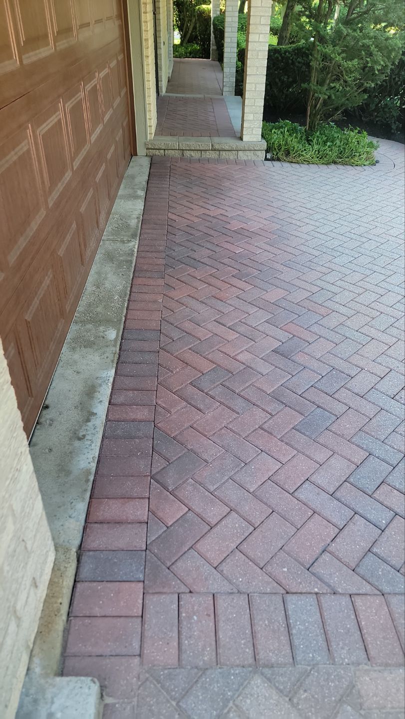 Brick paver clean, sand and seal.  using Surebond SB-1300 by Northern Power Washing LLC.