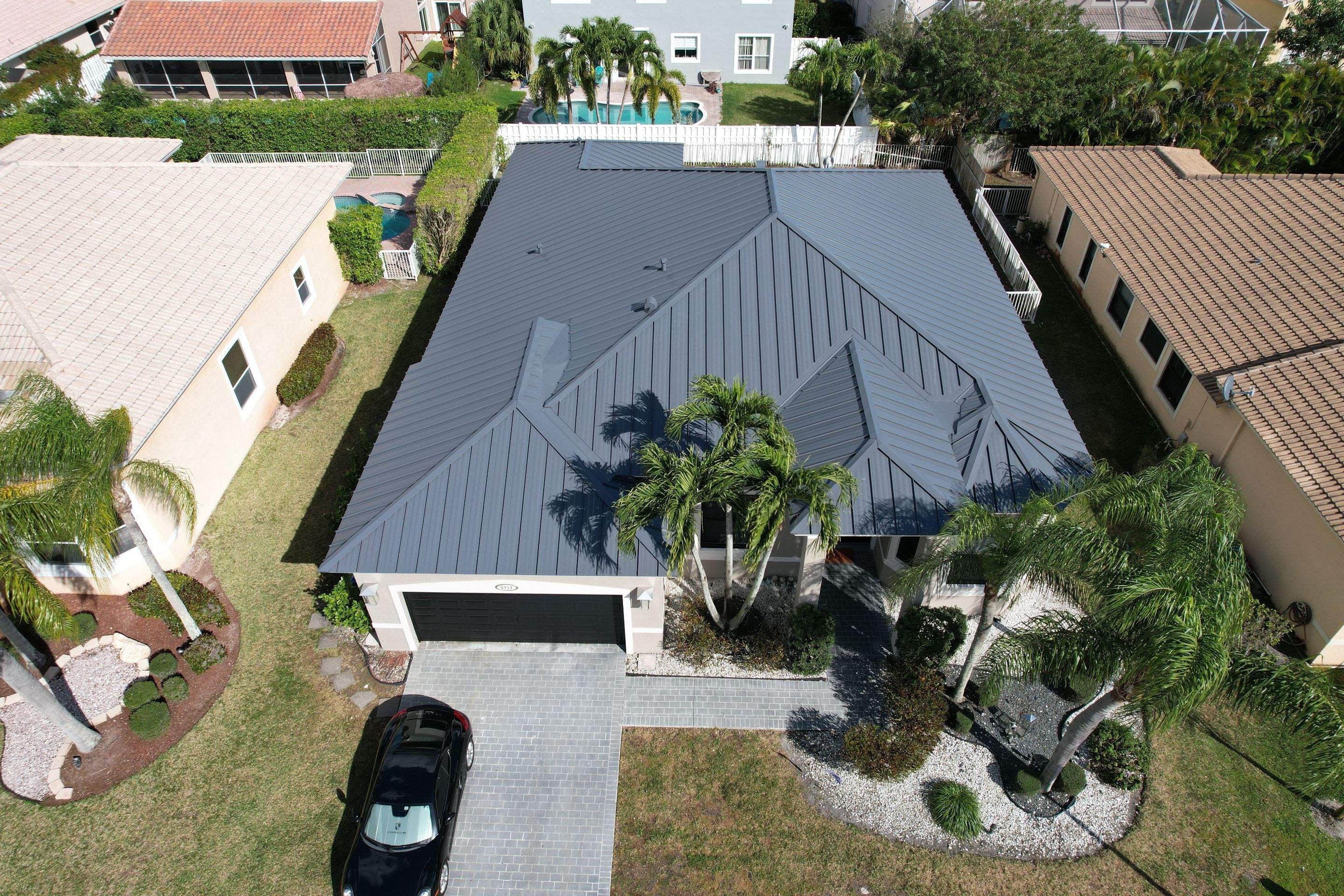 Metal  Roof using Metal Alliance Charcoal Gray by Roofing Recovery