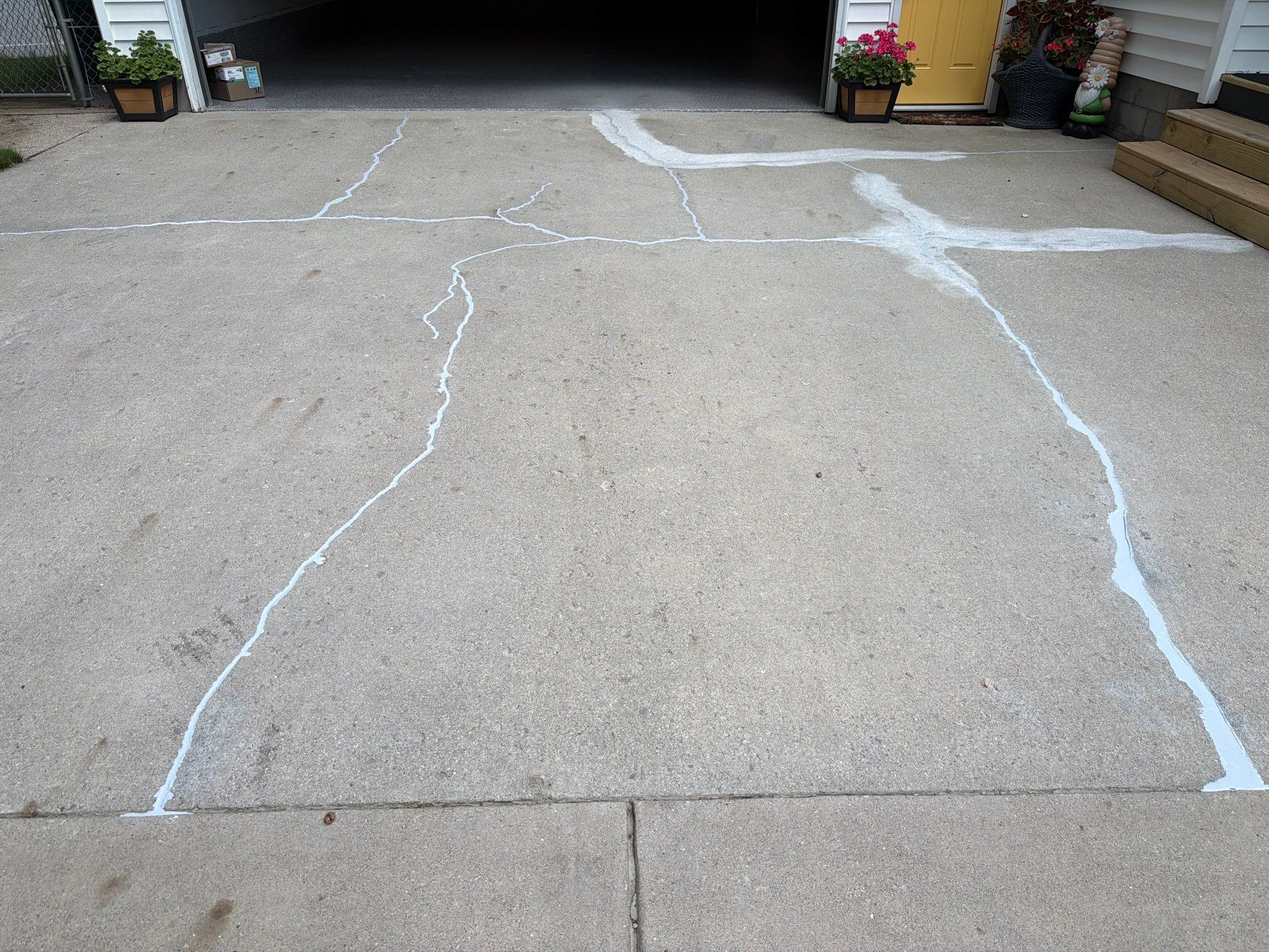 Garage Epoxy Flake Floor and Concrete Crack Repair in Twin Lake by Gordon Painting