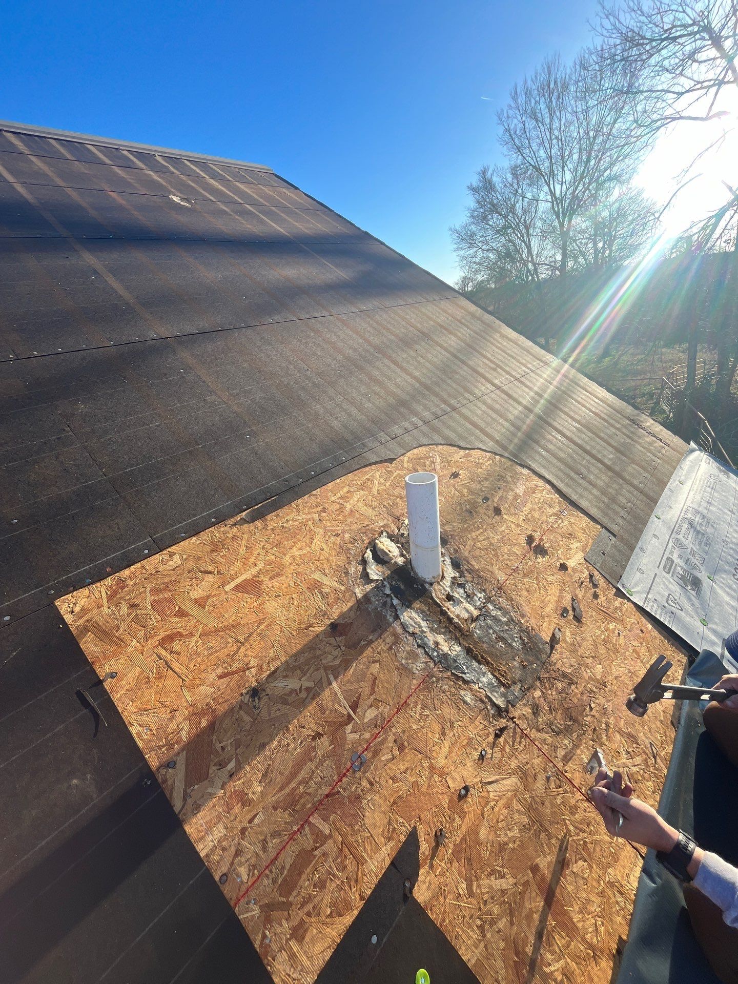 Residential Metal Roof Replacement using Reed's Metals: 26 GA. Colored Residential Metal Panels (Ivory) by Hostetler Roofing