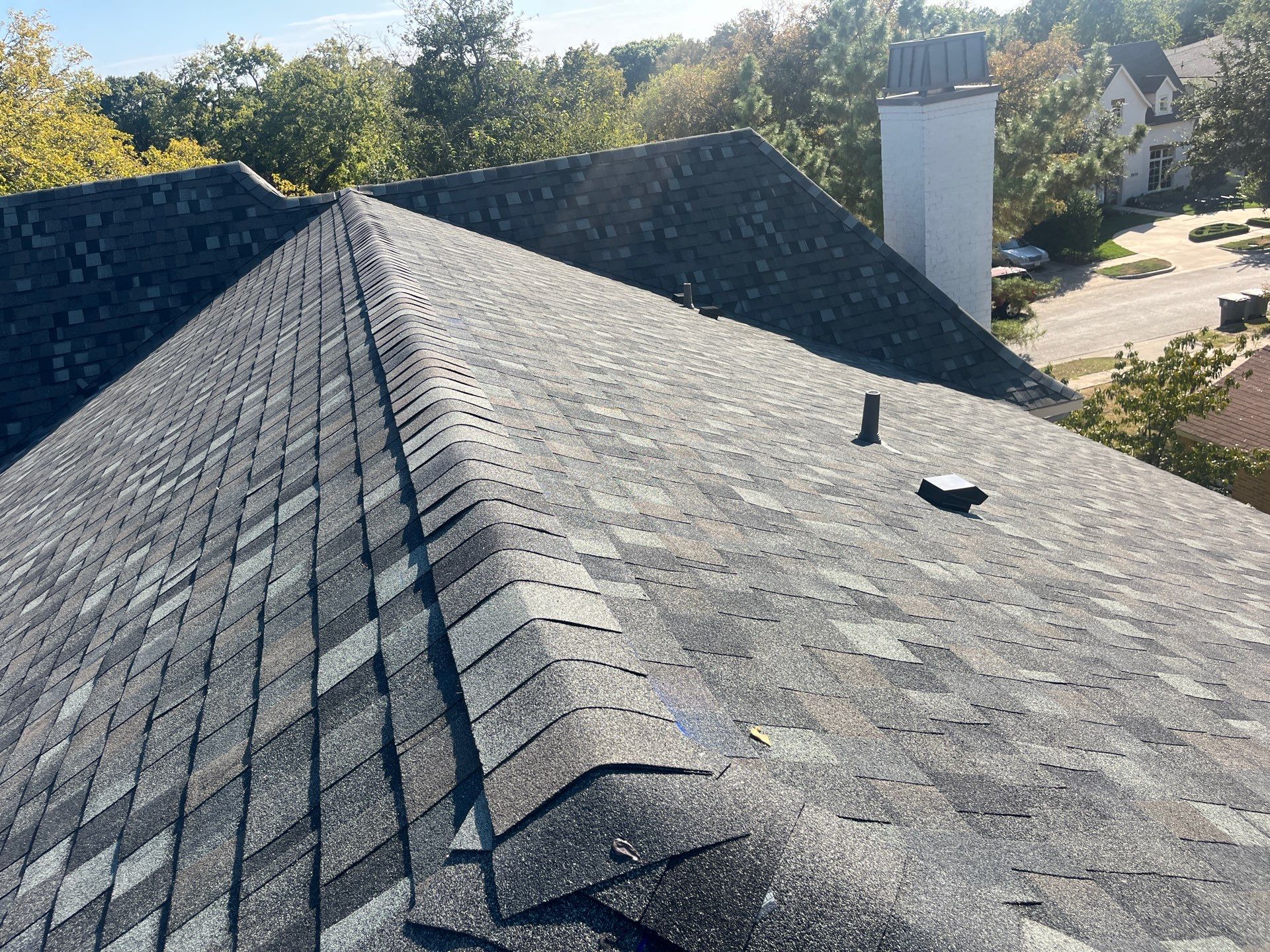 TAMKO Thunderstorm Grey-White Brick  by Tejas Roofworks + Restoration