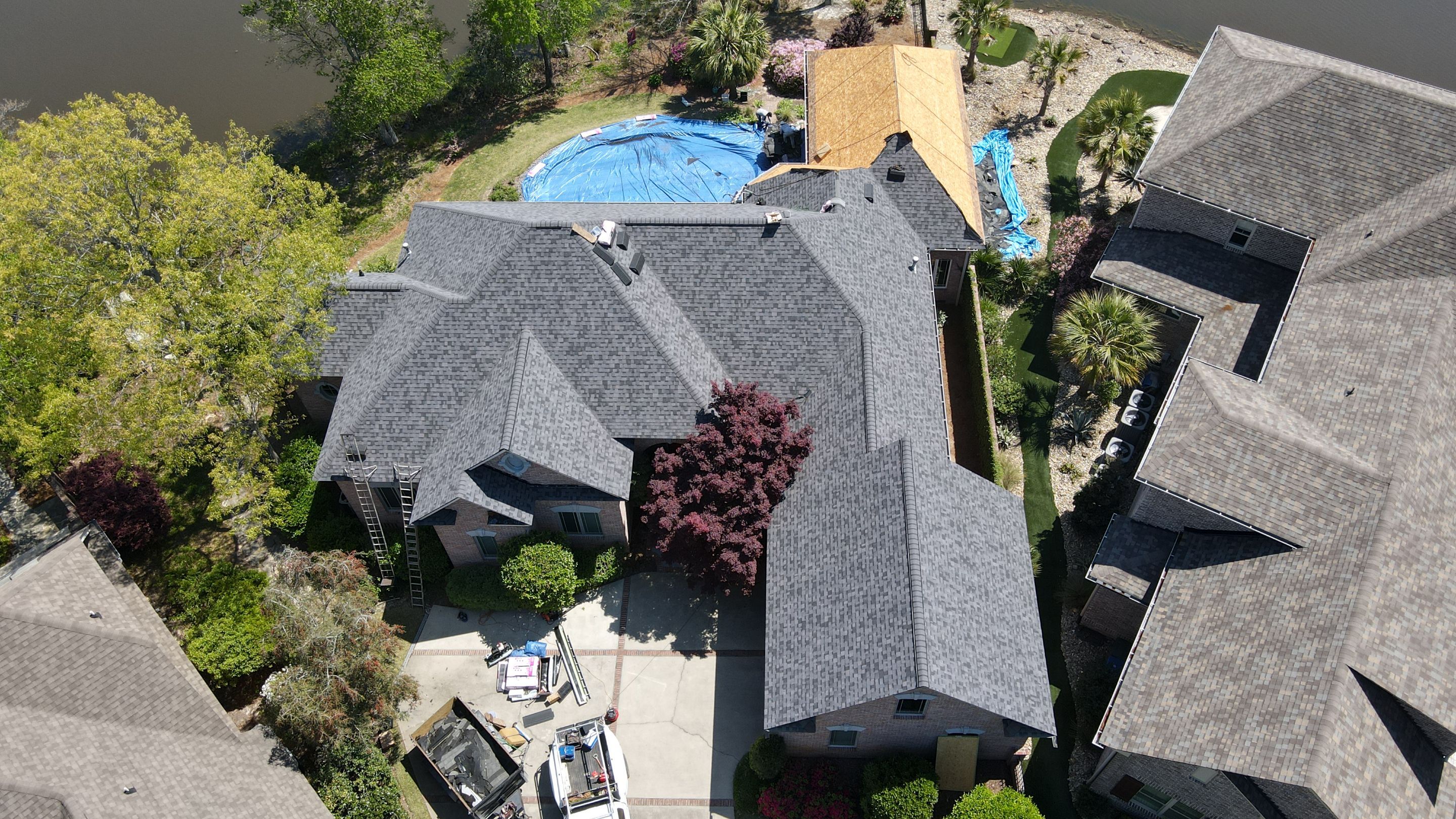 Residential Roofing Installation using Owens Corning Duration Midnight Plum by Indigo State Roofing