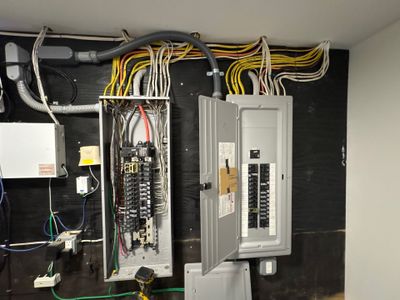 200-Amp Panel with AFCI Breakers Installed