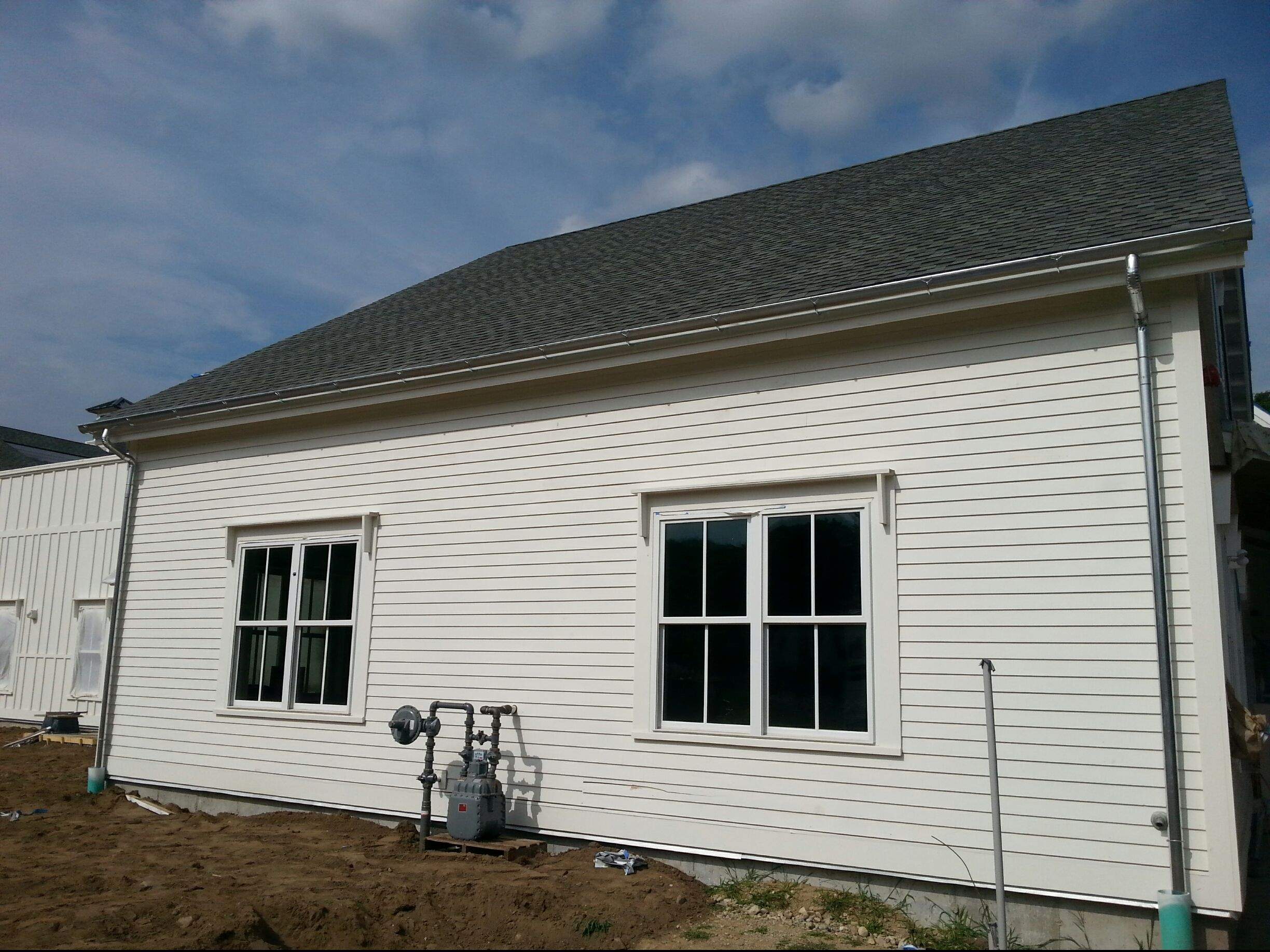Galvanized Half Round Gutters on the Riverbend Education Facility-Natick, MA by Gutter Pro Enterprises
