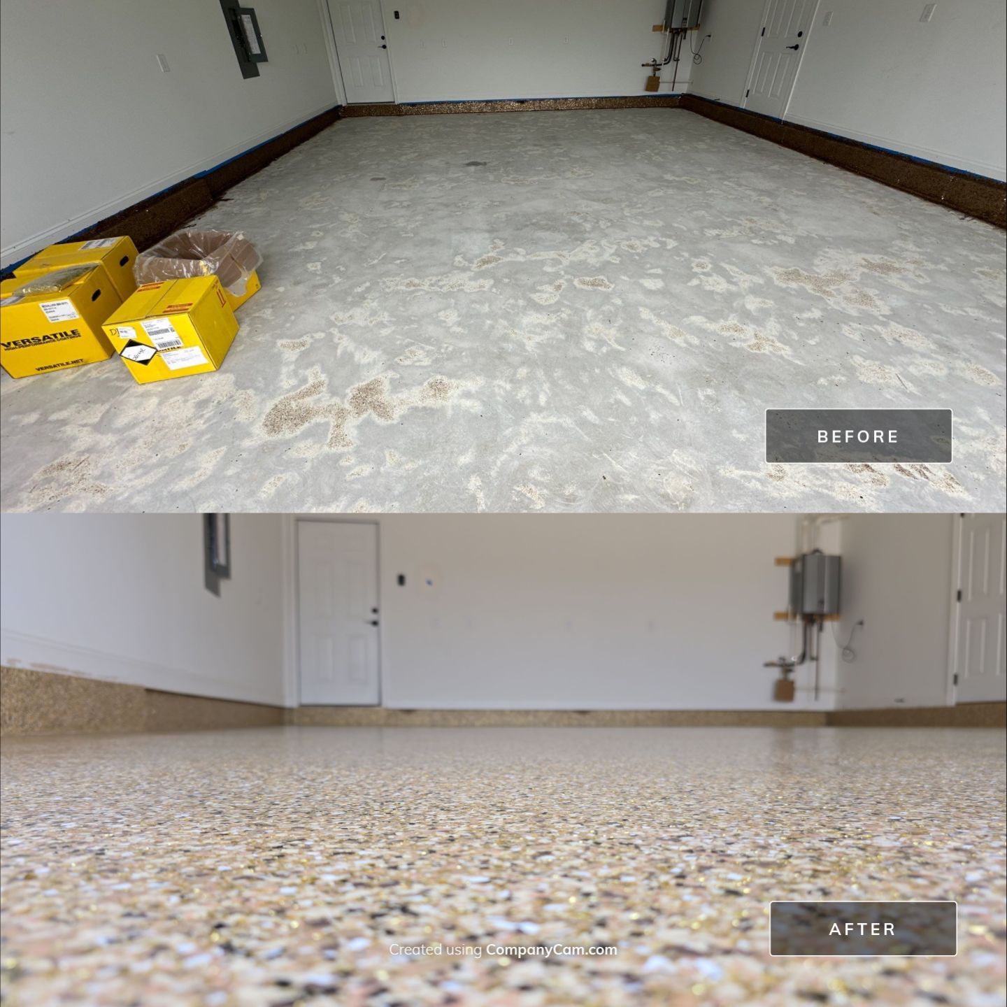 Garage upgrade using Outback w/ Mica by Elite Floor Solutions