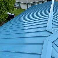 24ga 1.5" Mechanical Seam Slate Blue by Total Roofing System The Metal Roof Experts