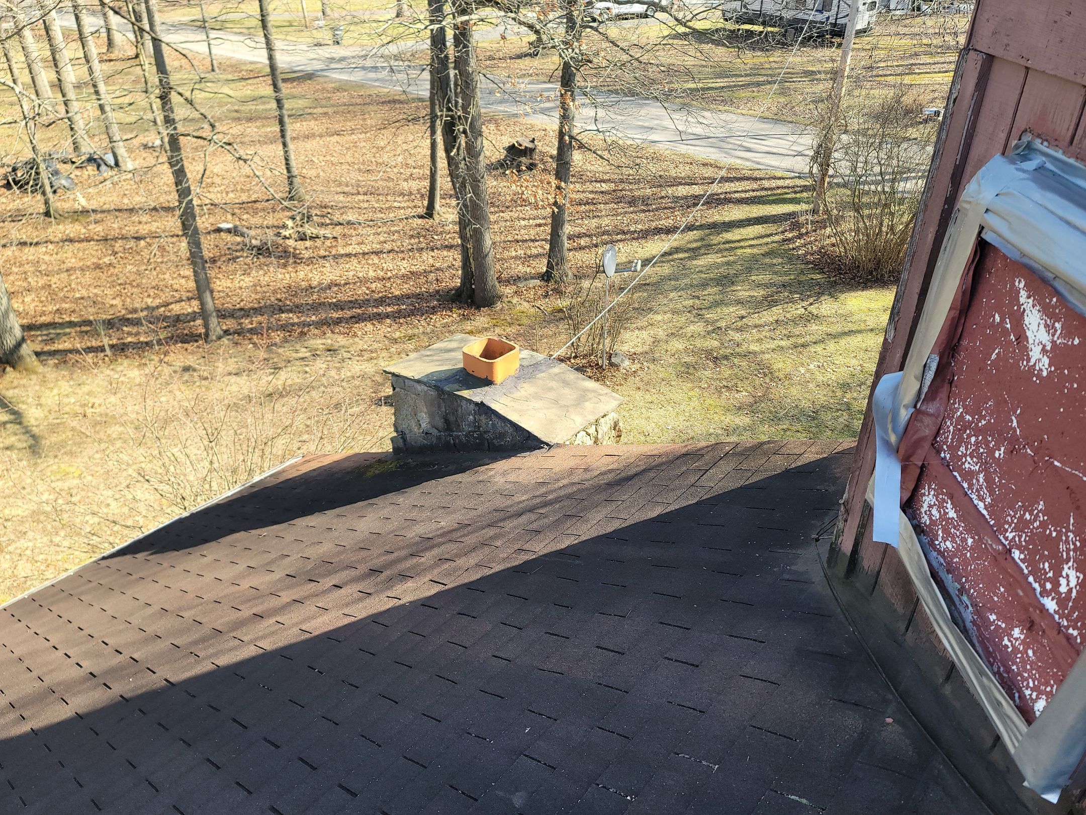 Atlas Pinnacle, Color, Burnt Hickory, Drip Edge, Color, Royal Brown by Eagle Eye Roofing
