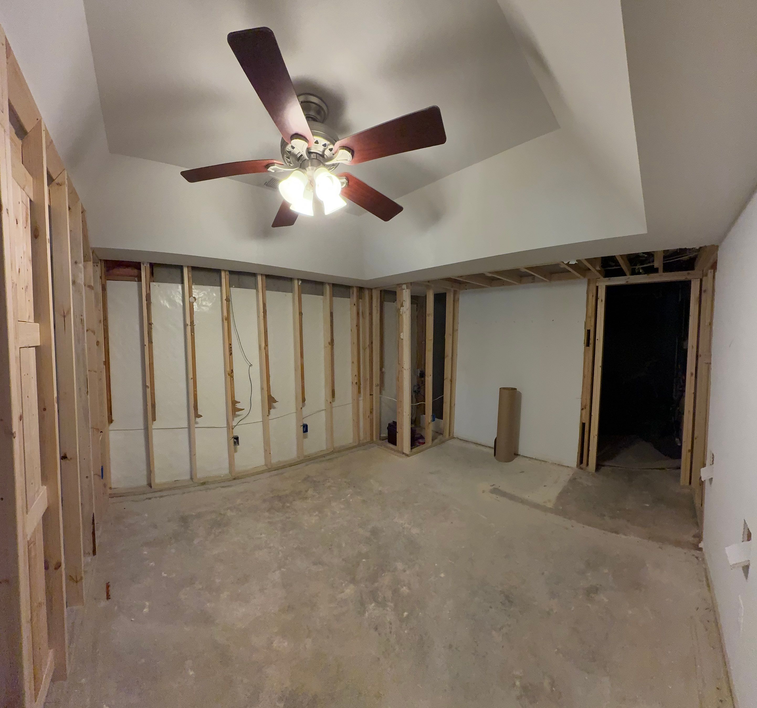 Full Basement Remodeling with Custom Flooring and Tray Ceilings in Marietta by Swift Home Renovations