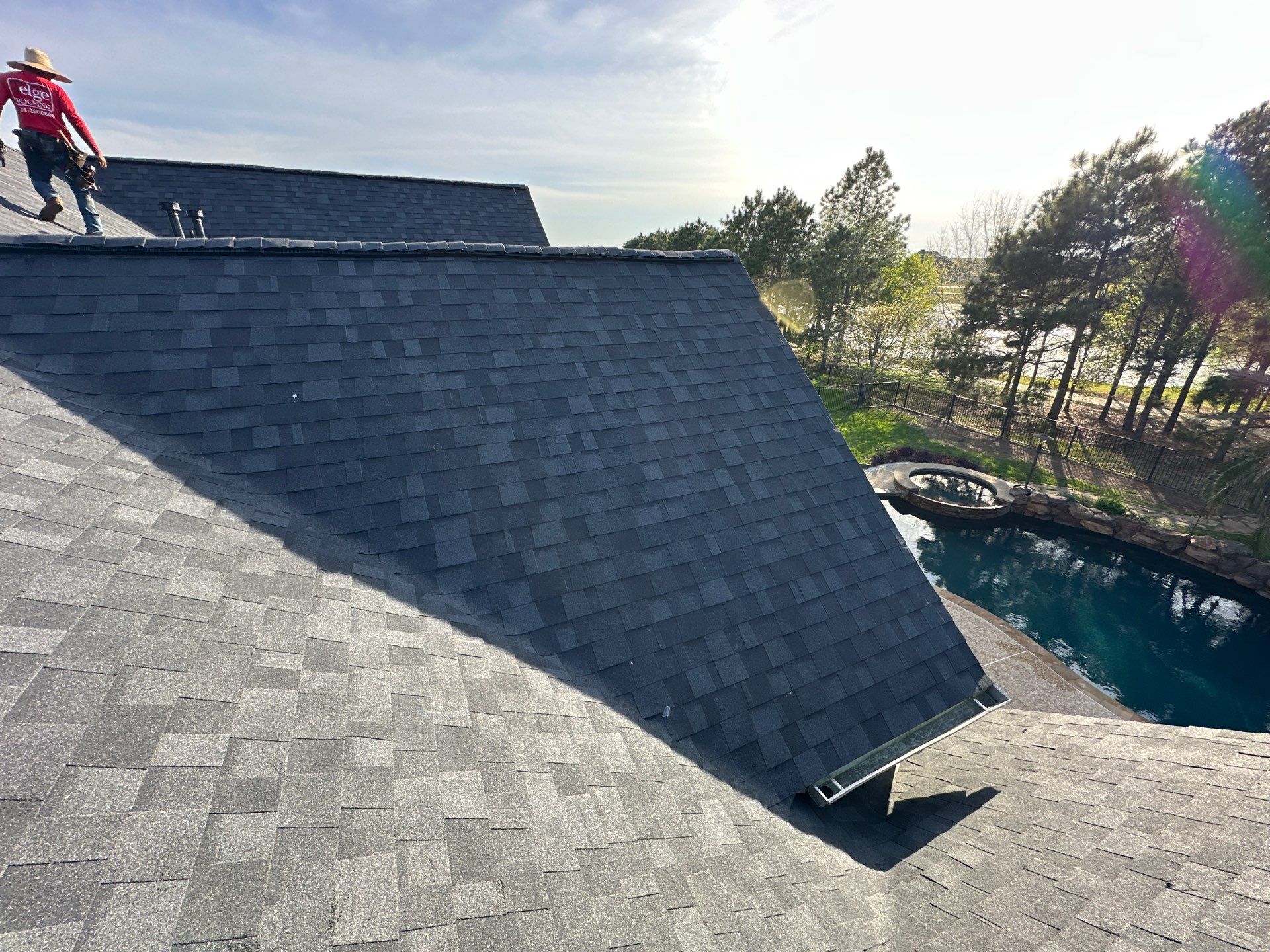 Residential Roofing Installation using Owens Corning Duration  by Motion Roofing